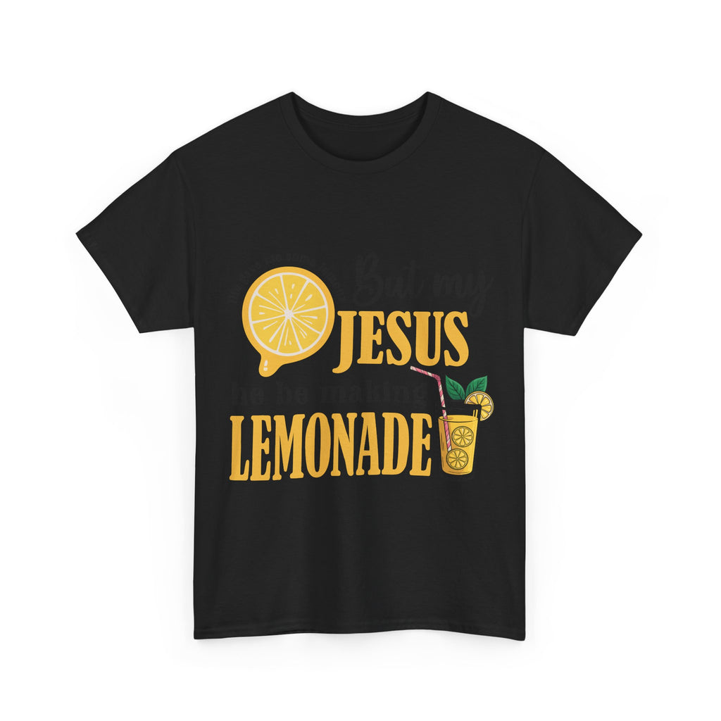 Jesus Lemonade Tee — Lemon Slice & Glass Graphic Christian Unisex Cotton T-Shirt