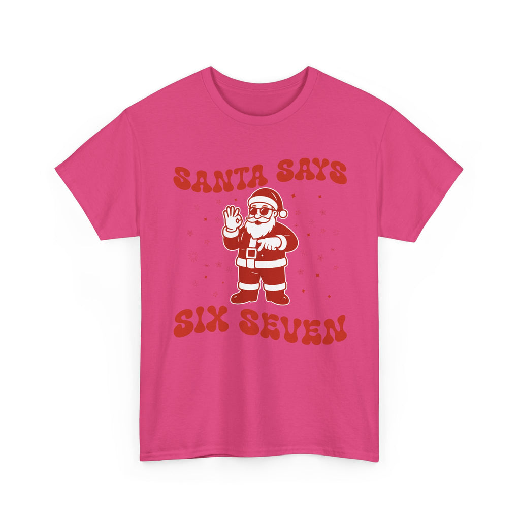 Retro 'Santa Says Six Seven' Christmas Unisex Cotton Tee