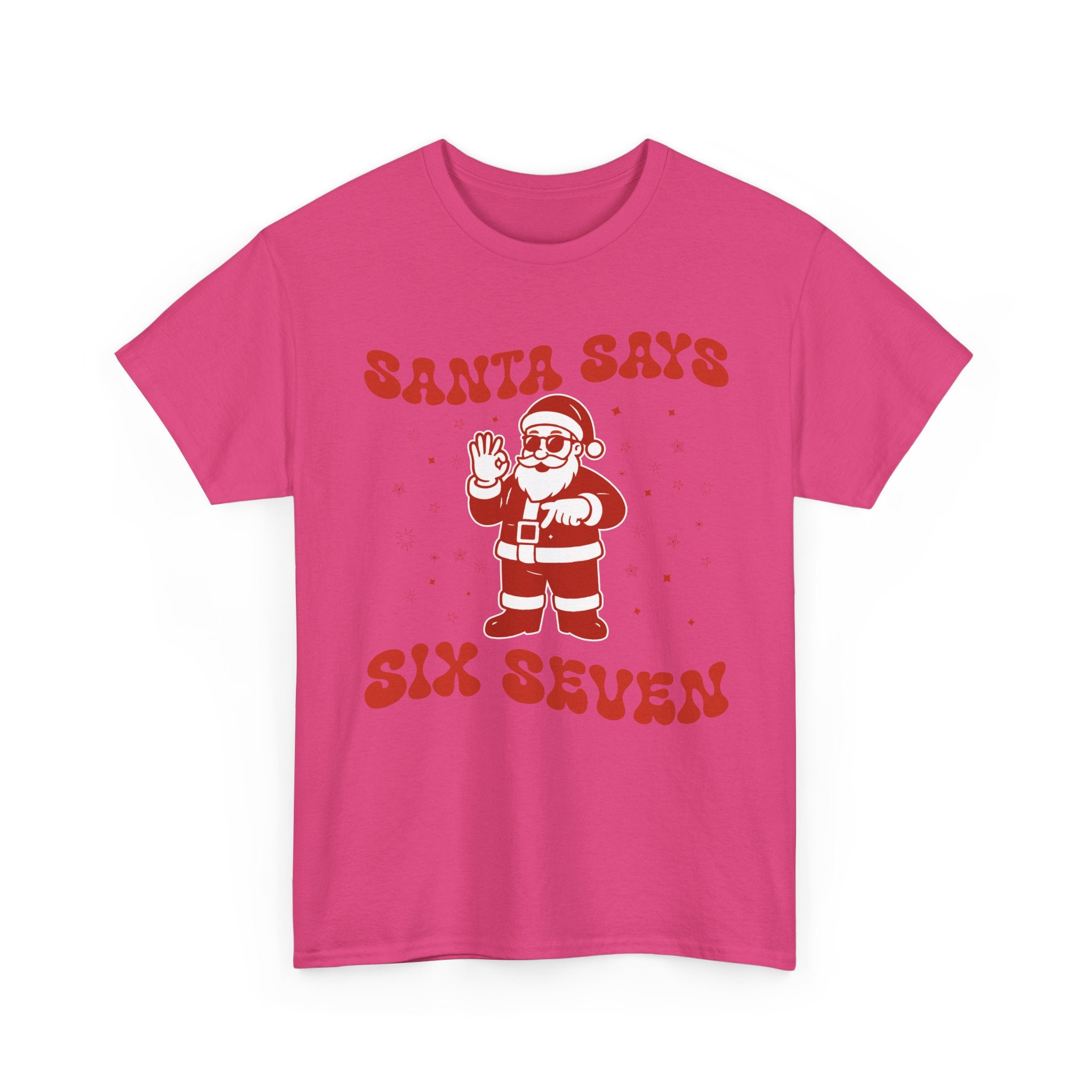 Retro 'Santa Says Six Seven' Christmas Unisex Cotton Tee