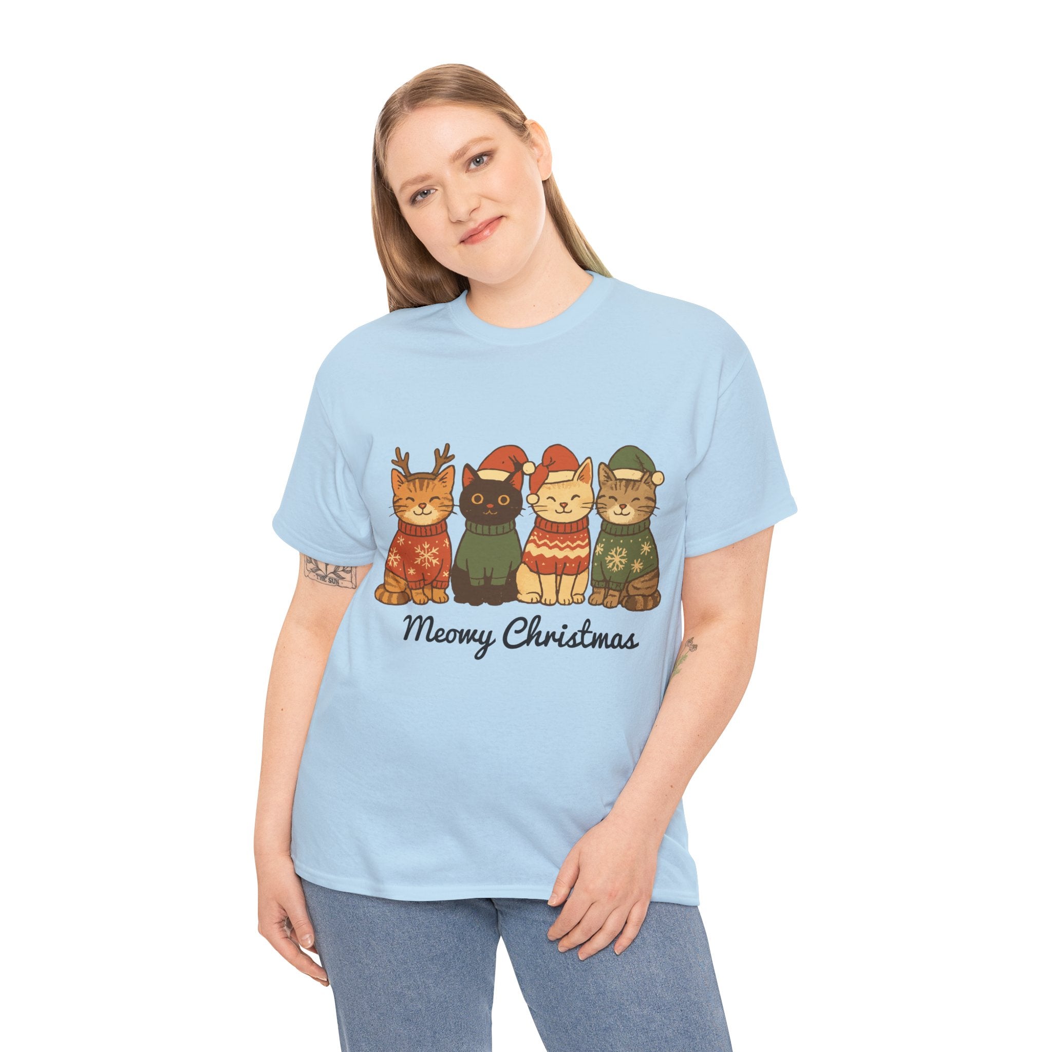 Christmas Cats Unisex Cotton Tee