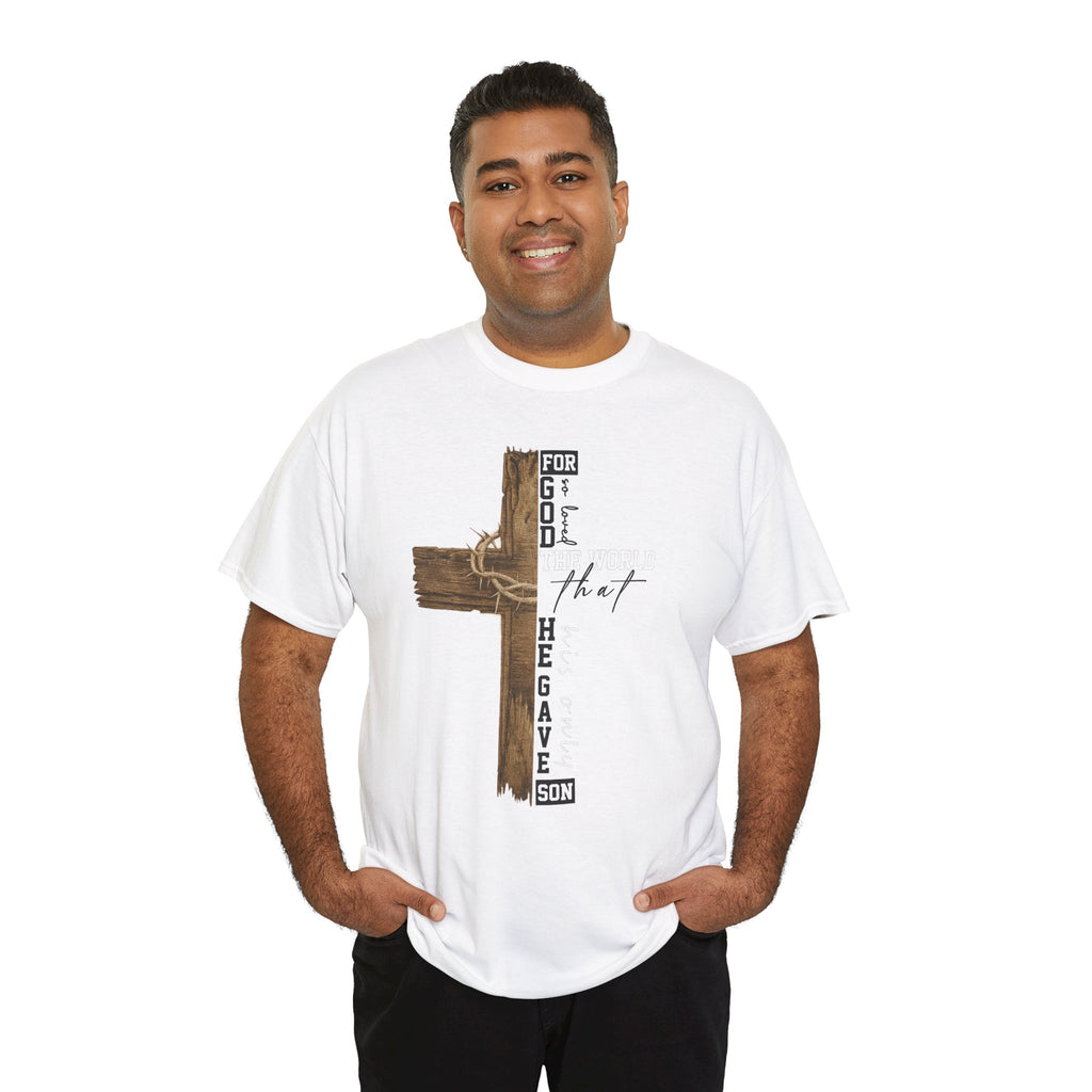 For That Son T-Shirt — Wooden Cross & Crown of Thorns Christian Unisex Cotton Tee