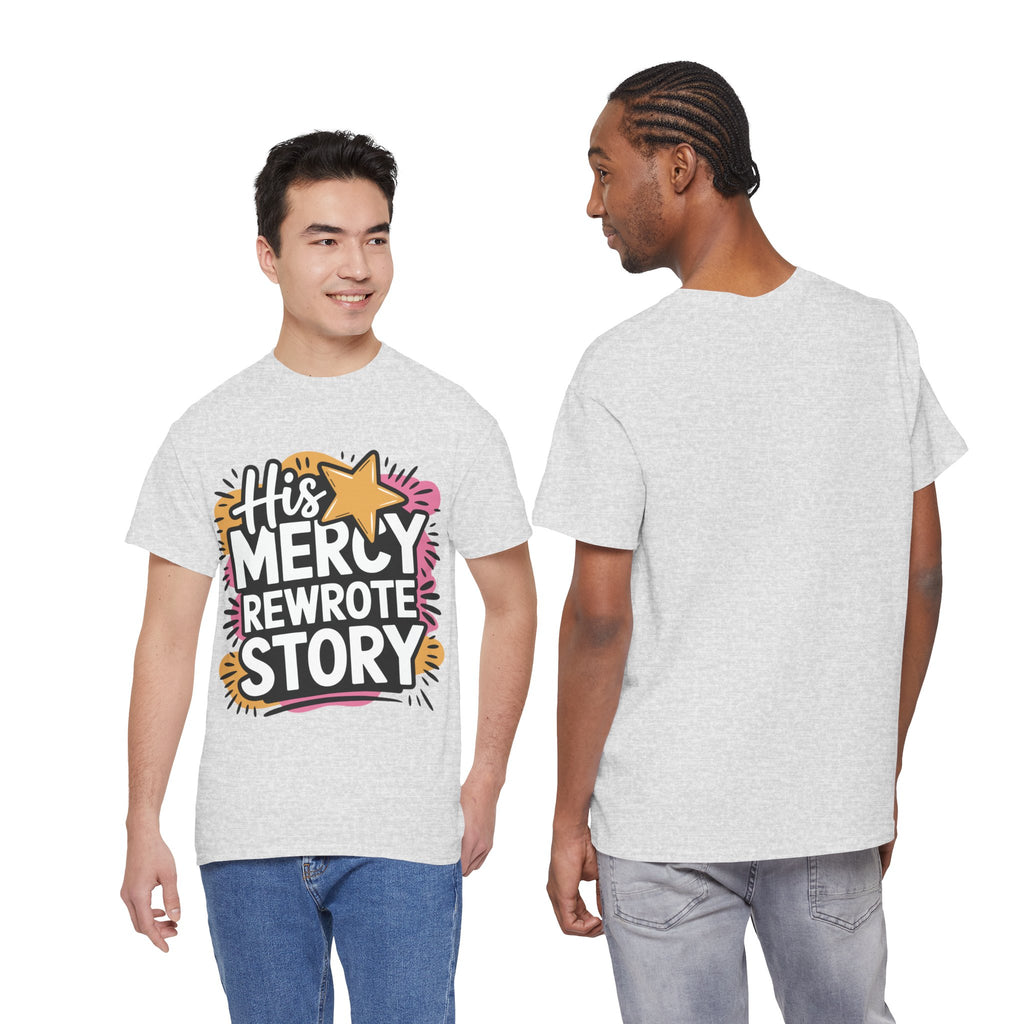 His Mercy Rewrote My Story Tee — Retro Christian Graphic T-Shirt