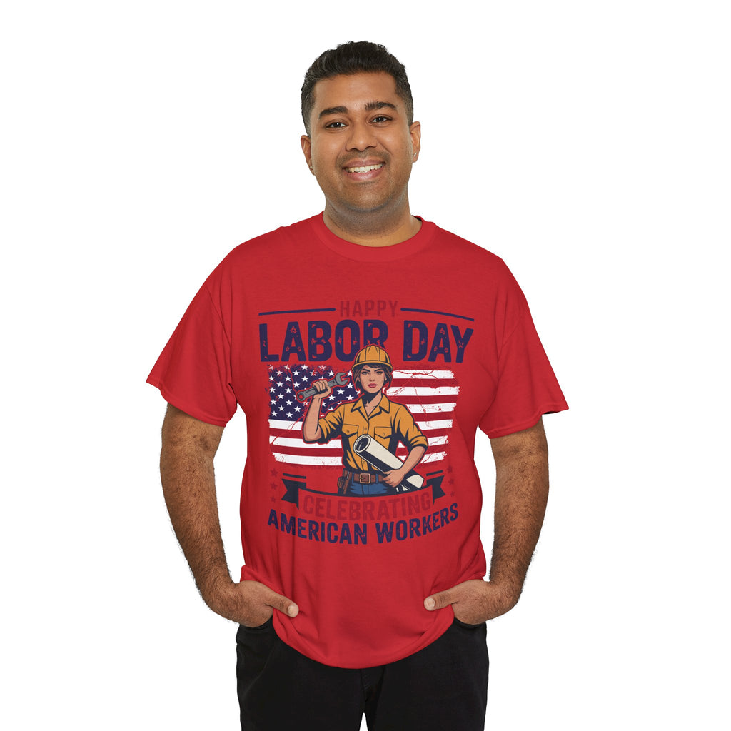 Happy US Labour Day T-Shirt - Unisex Heavy Cotton Tee