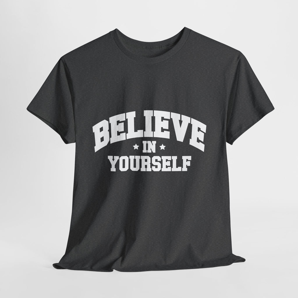 Believe in Yourself Varsity Unisex Cotton Tee