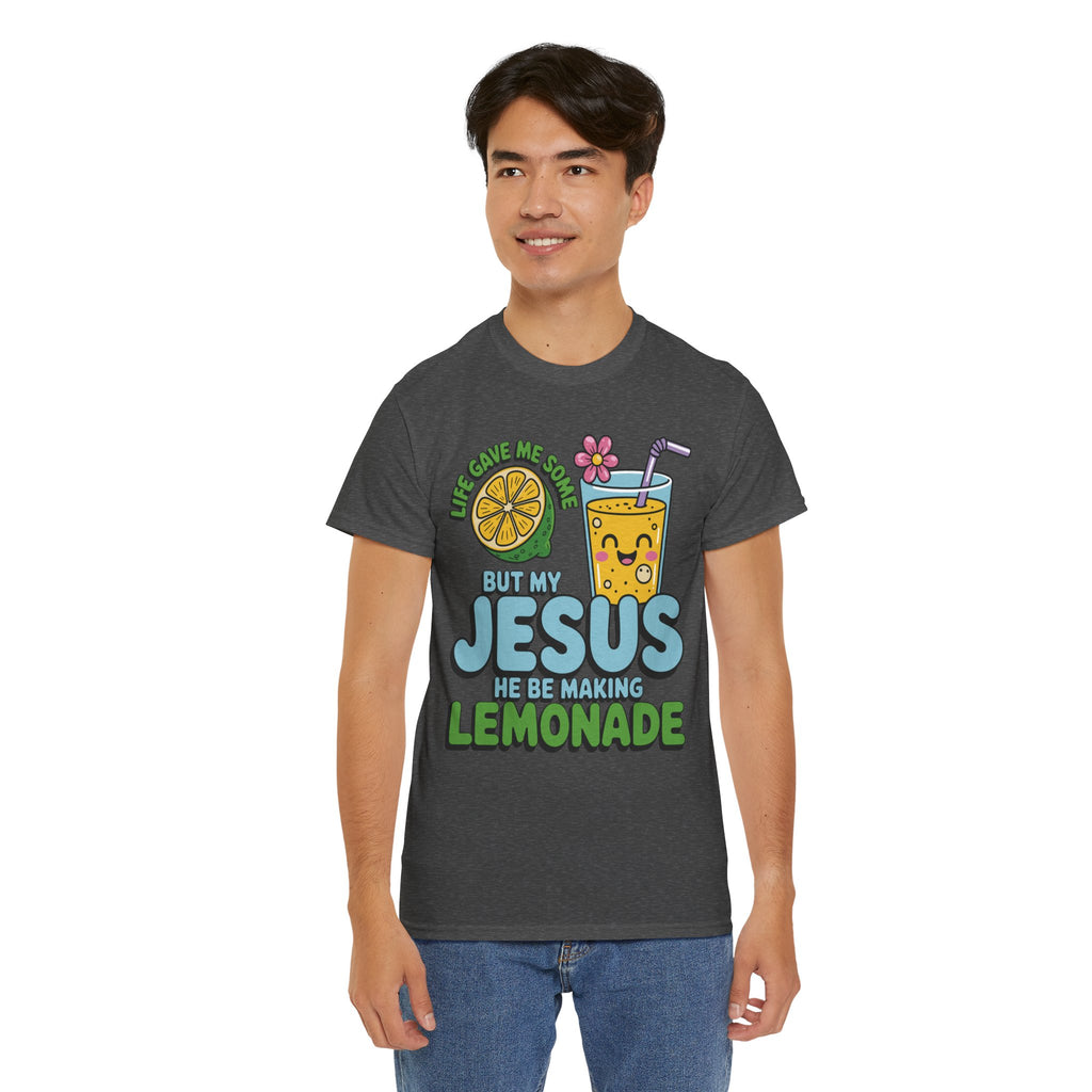 Christian Lemonade T‑Shirt — "Life Gave Me Some Lemons, My Jesus Makes Lemonade"Unisex Cotton Tee