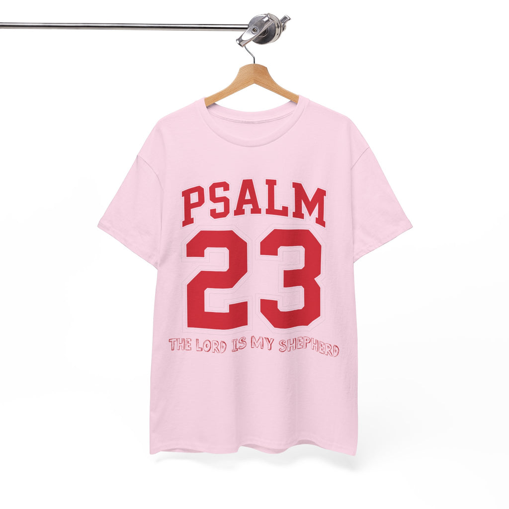 Psalm 23 Varsity T-Shirt — “The Lord Is My Shepherd” Unisex Cotton Tee