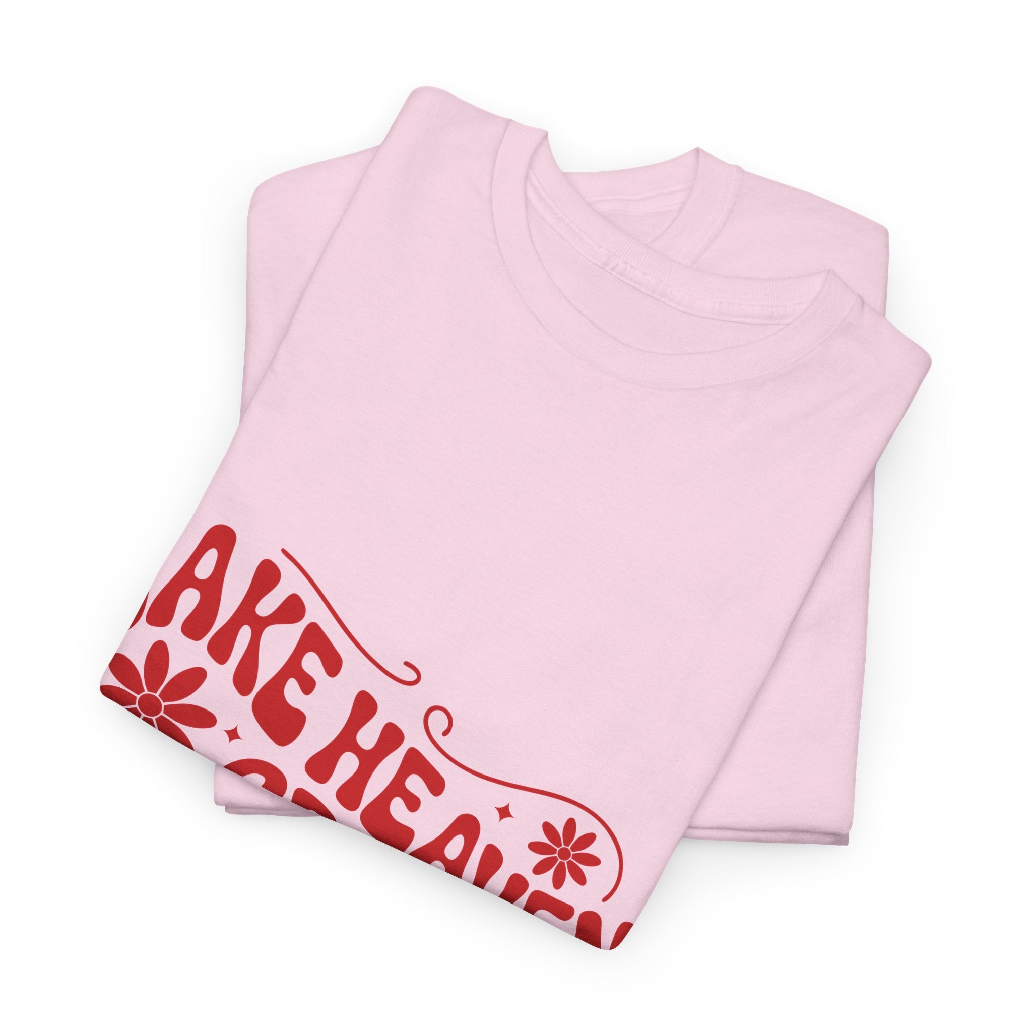 Make Heaven Crowded Retro Floral Christian Unisex Cotton T-Shirt