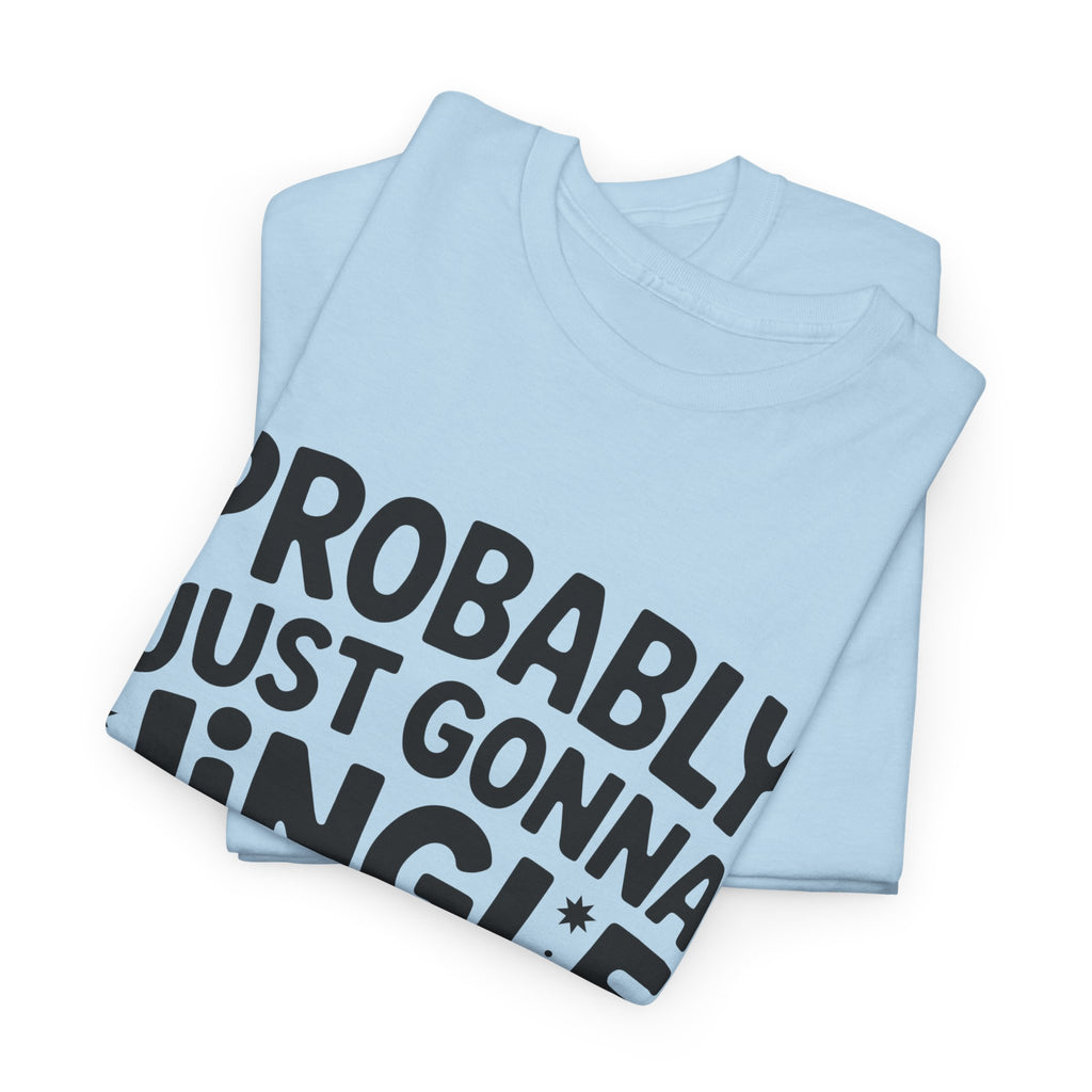 Black & White Minimalist Script Yes, I'm Always Cold Unisex Cotton Tee