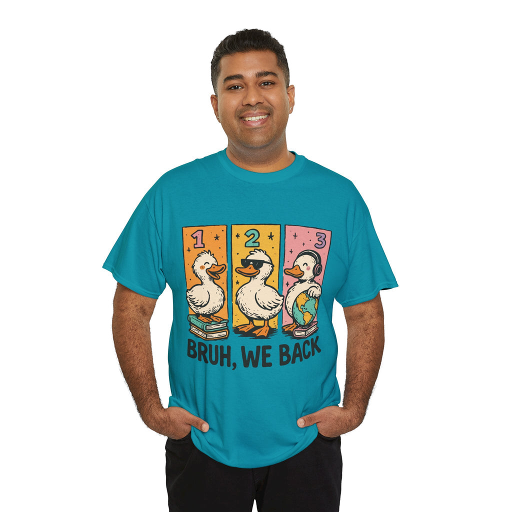 "BRUH WE BACK" Funny Animal Graphic Tee,
