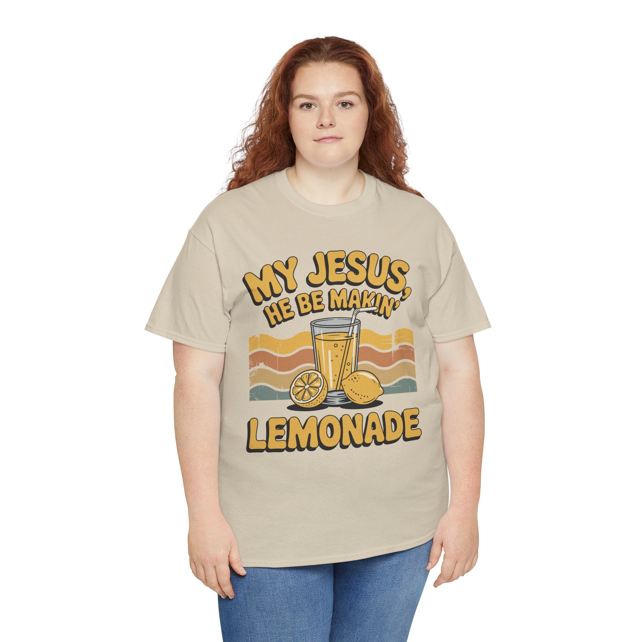 My Jesus, He Be Makin’ Lemonade T-Shirt — Retro Lemonade Christian Unisex Cotton Tee