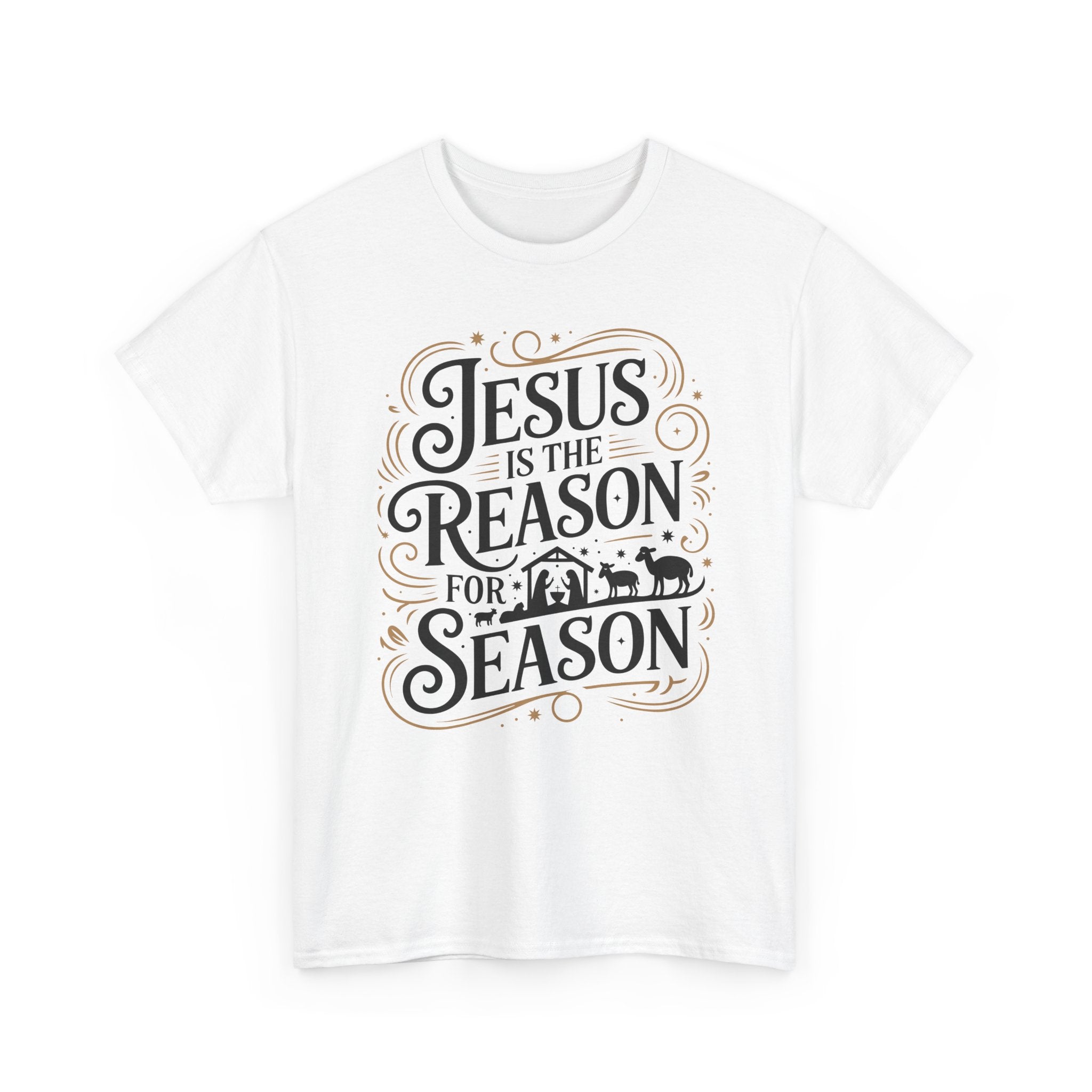 Vintage Gold Frame T-Shirt — Elegant Decorative Flourish Unisex Cotton Tee