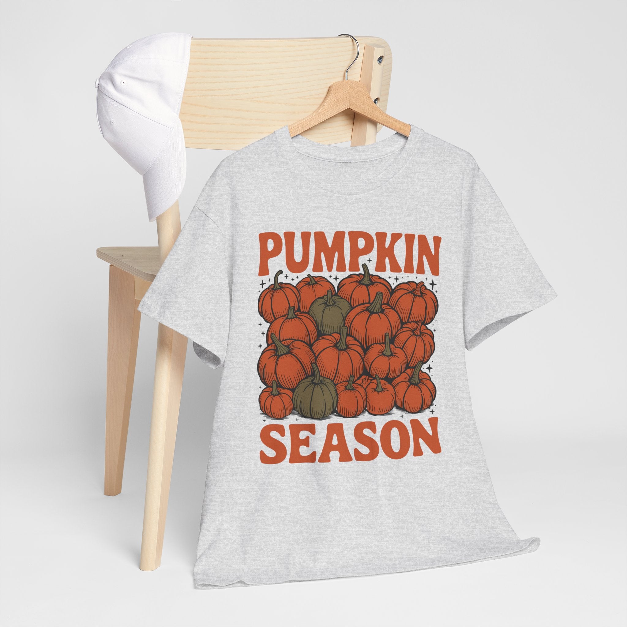 Pumpkin Season Tee — Fall Pumpkin Pile Unisex Cotton Tee