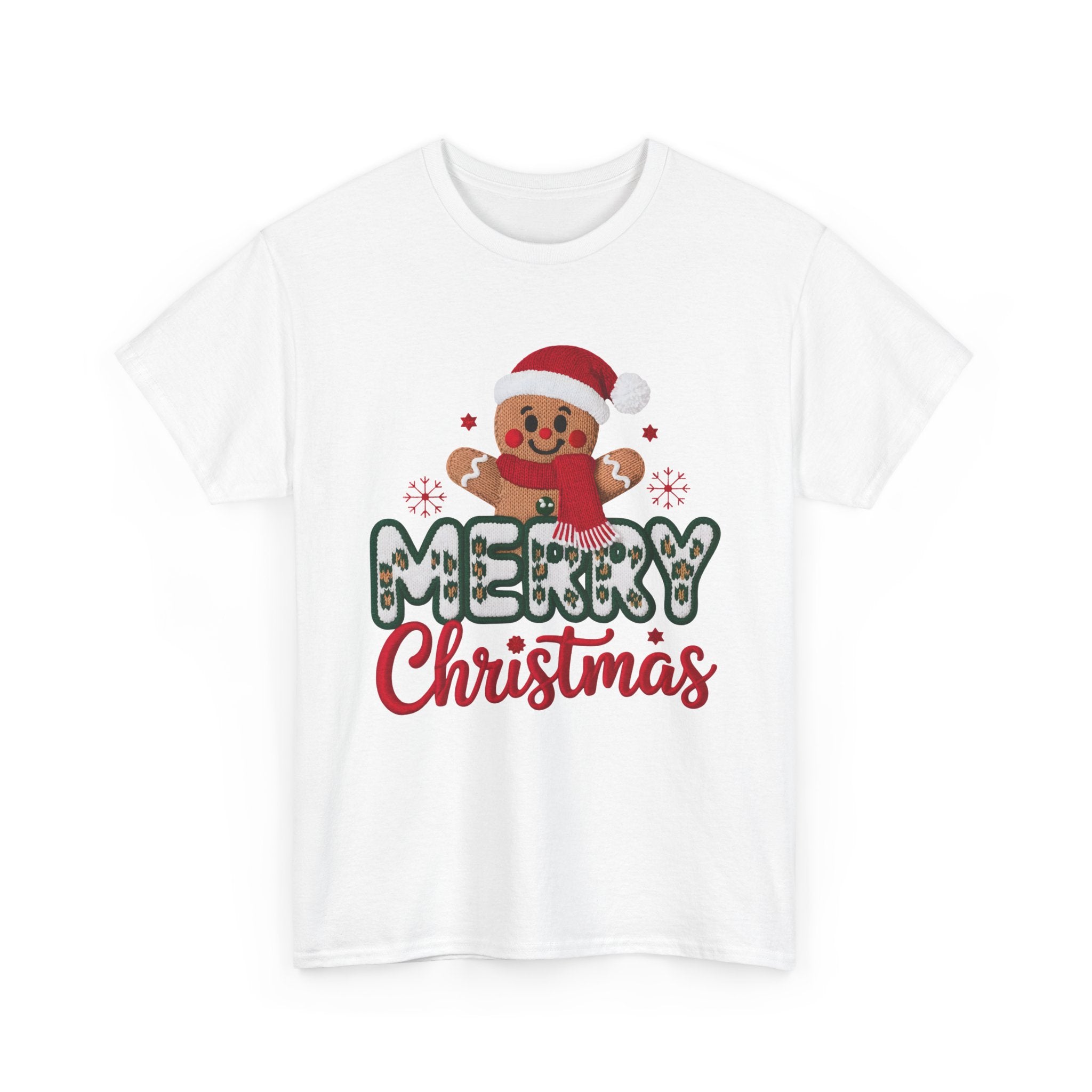 Gingerbread Santa 'Merry Christmas' Unisex Cotton Tee T-Shirt
