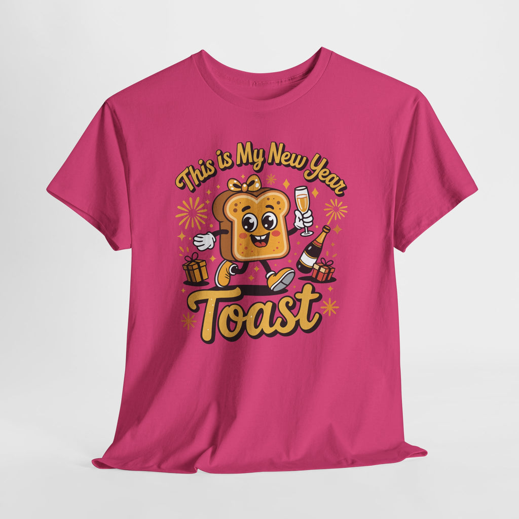 New Year Toast T-Shirt — "This Is My New Year Toast" Champagne & Fireworks Unisex Cotton Tee