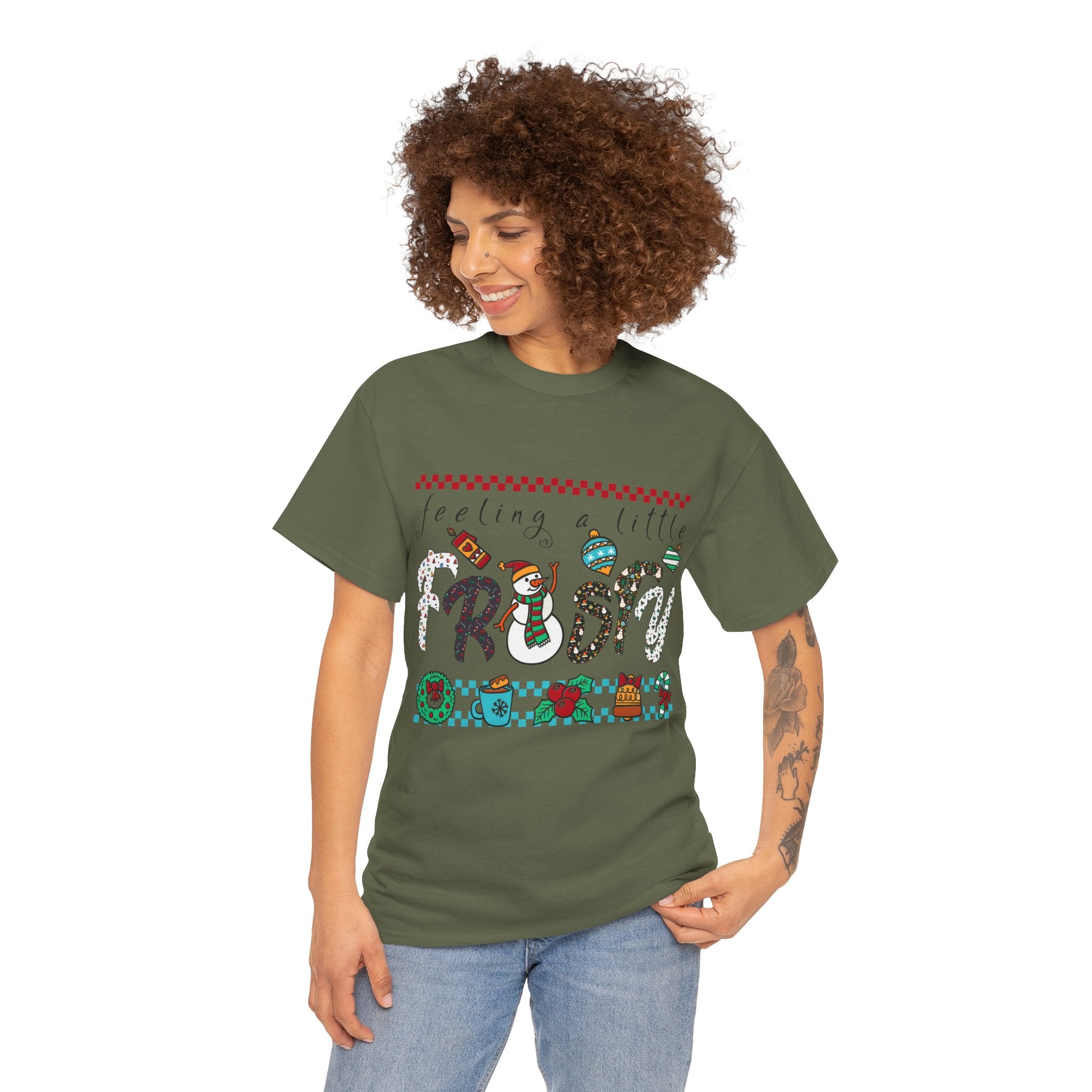 Christmas Frosty Unisex Cotton Tee