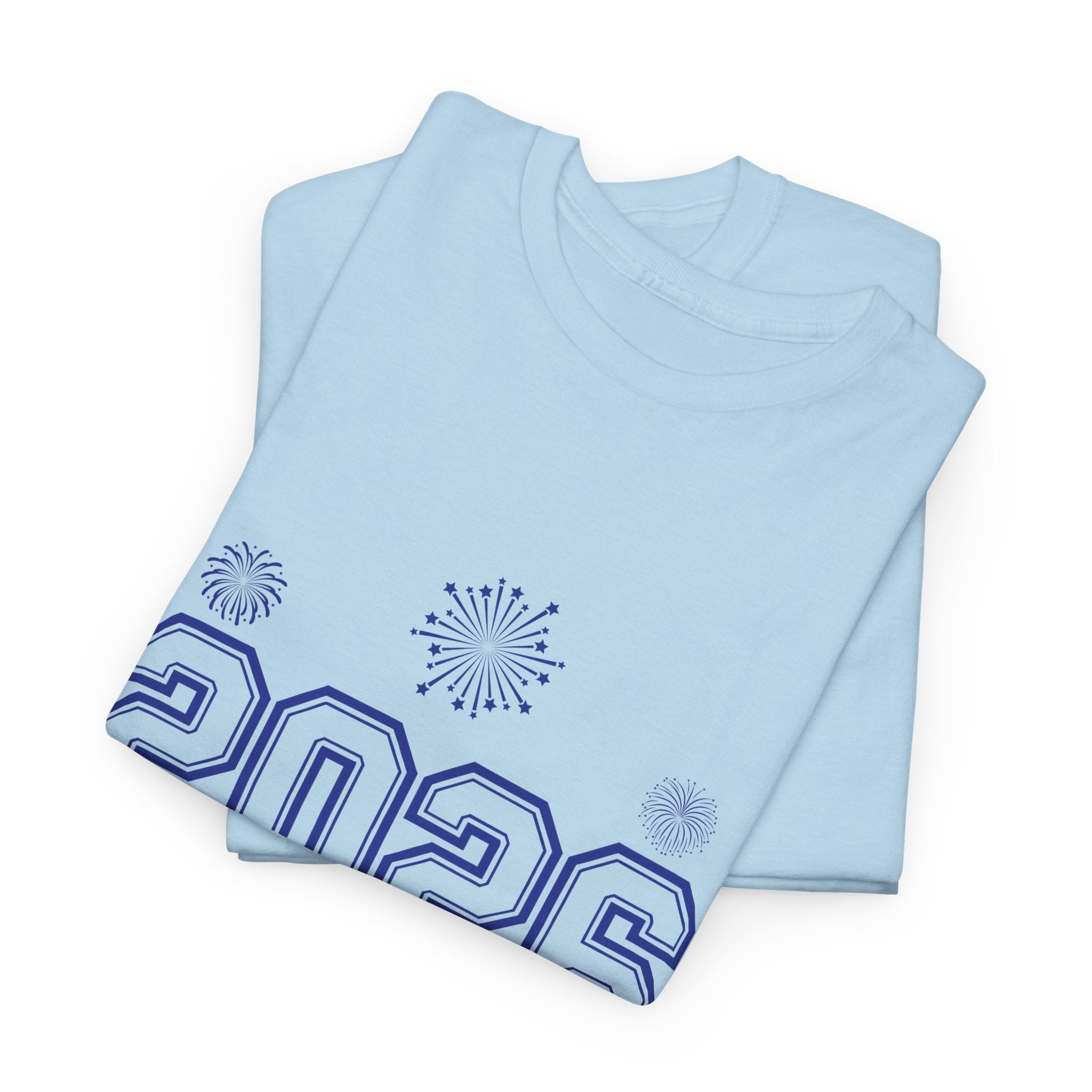 Happy New Year 2026 Varsity Tee — Fireworks & Confetti Celebration Unisex Cotton Tee