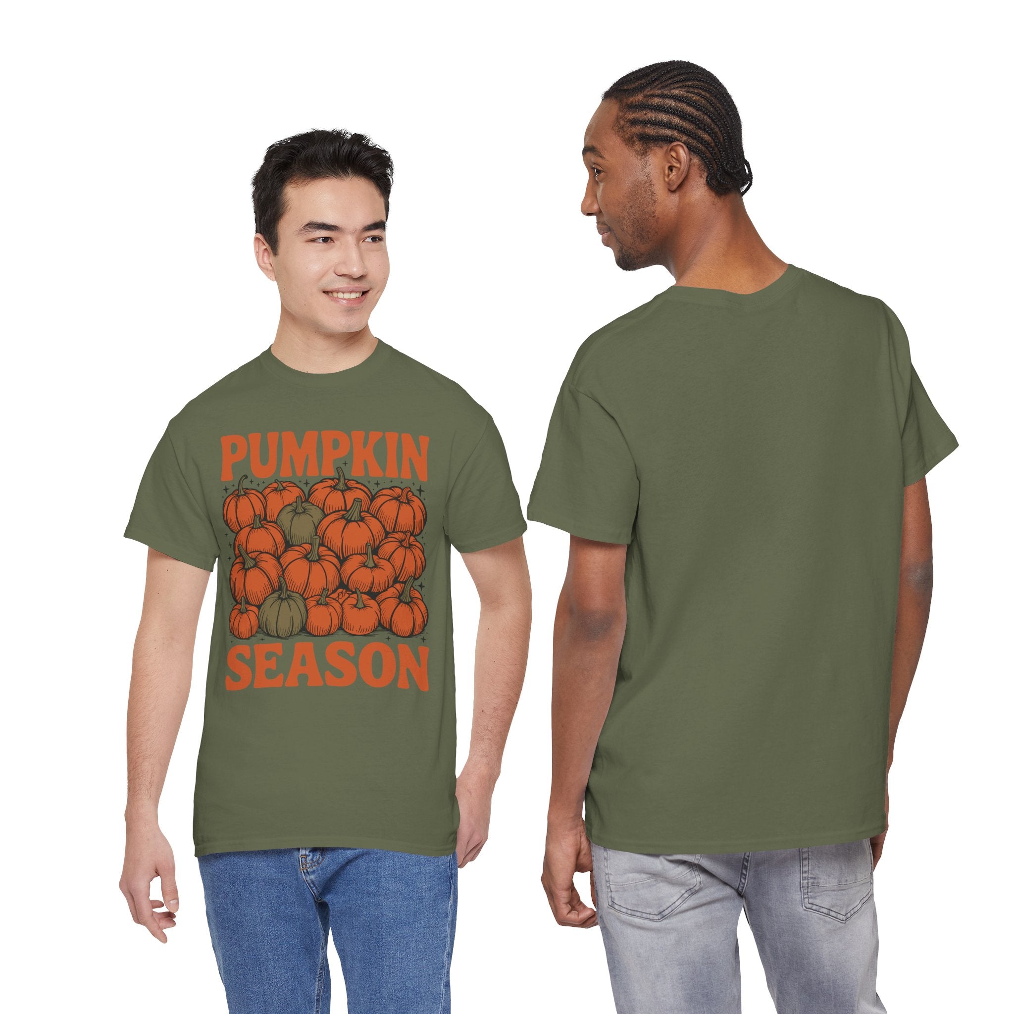 Pumpkin Season Tee — Fall Pumpkin Pile Unisex Cotton Tee