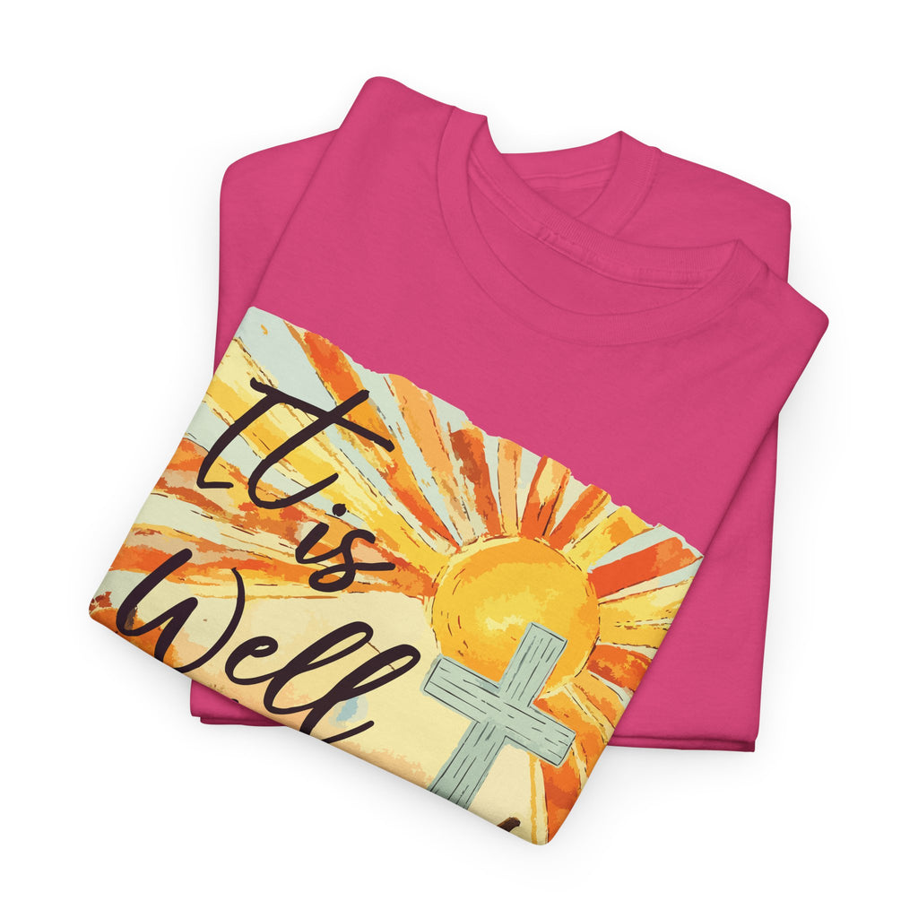 It Is Well With My Soul Pumpkin Sunrise Unisex Cotton T-Shirt