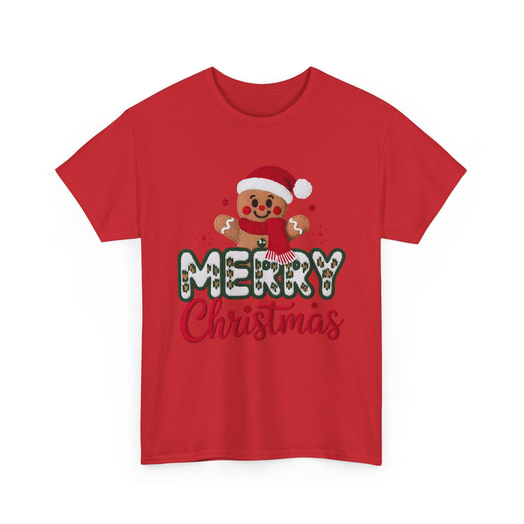 Gingerbread Santa 'Merry Christmas' Unisex Cotton Tee T-Shirt