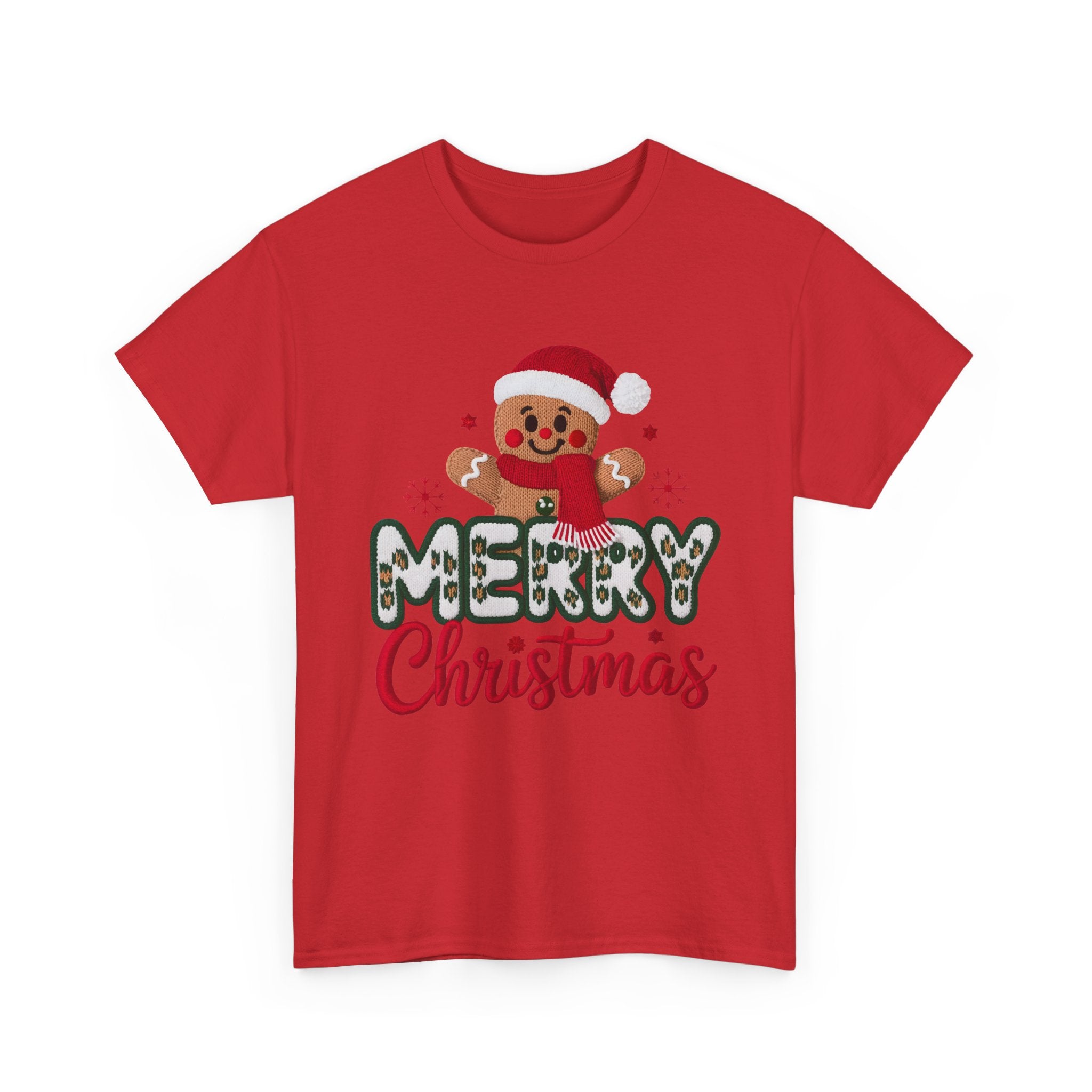 Gingerbread Santa 'Merry Christmas' Unisex Cotton Tee T-Shirt