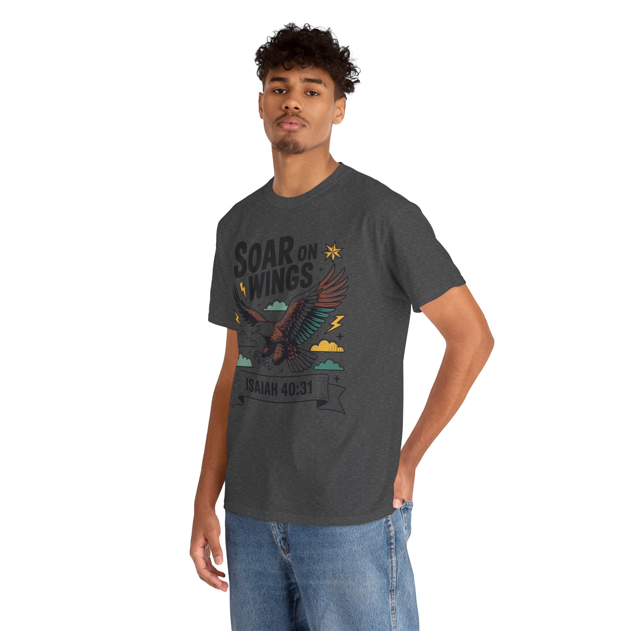 Isaiah 40:31 "Soar on Wings" Eagle Unisex Cotton T-Shirt