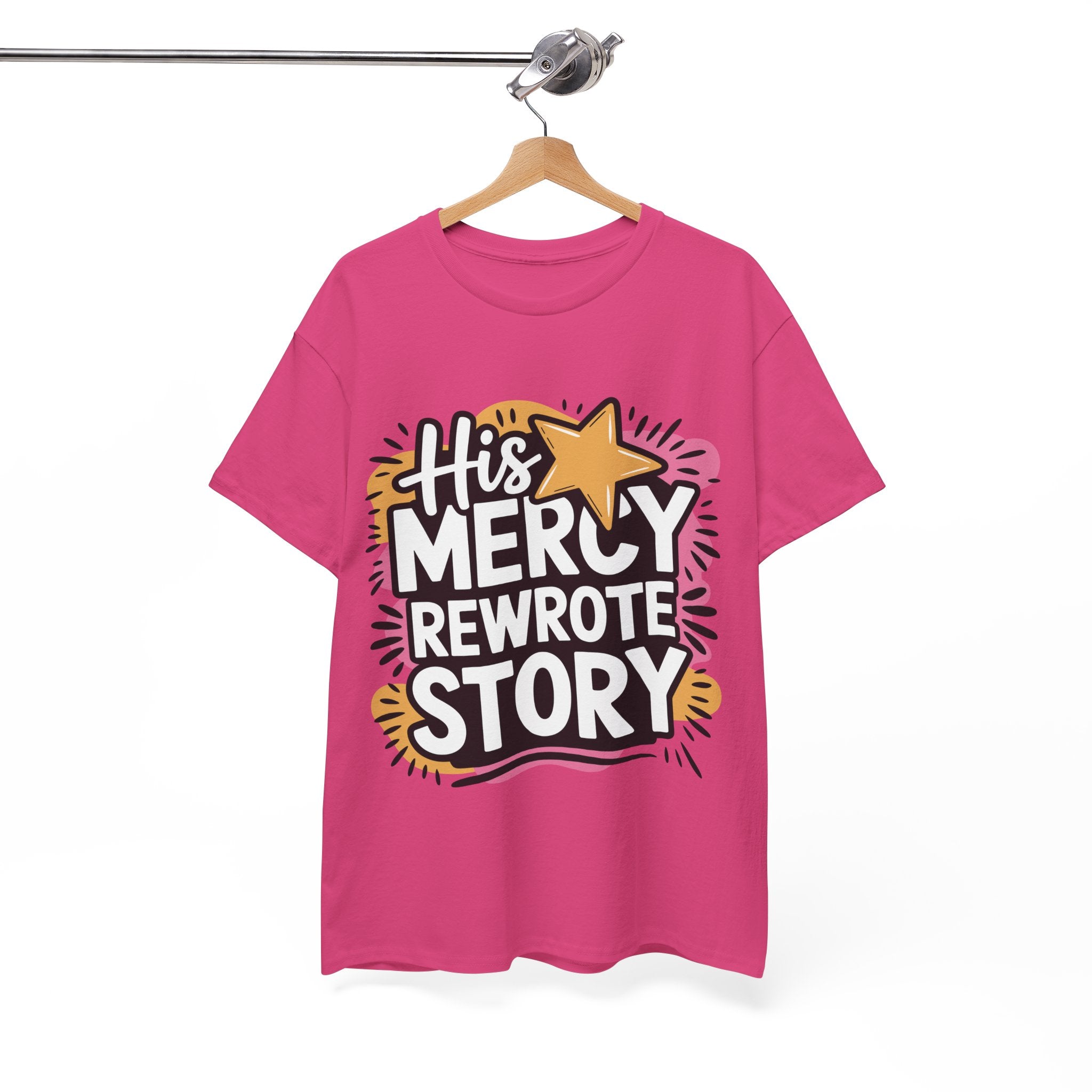 His Mercy Rewrote My Story Tee — Retro Christian Graphic T-Shirt
