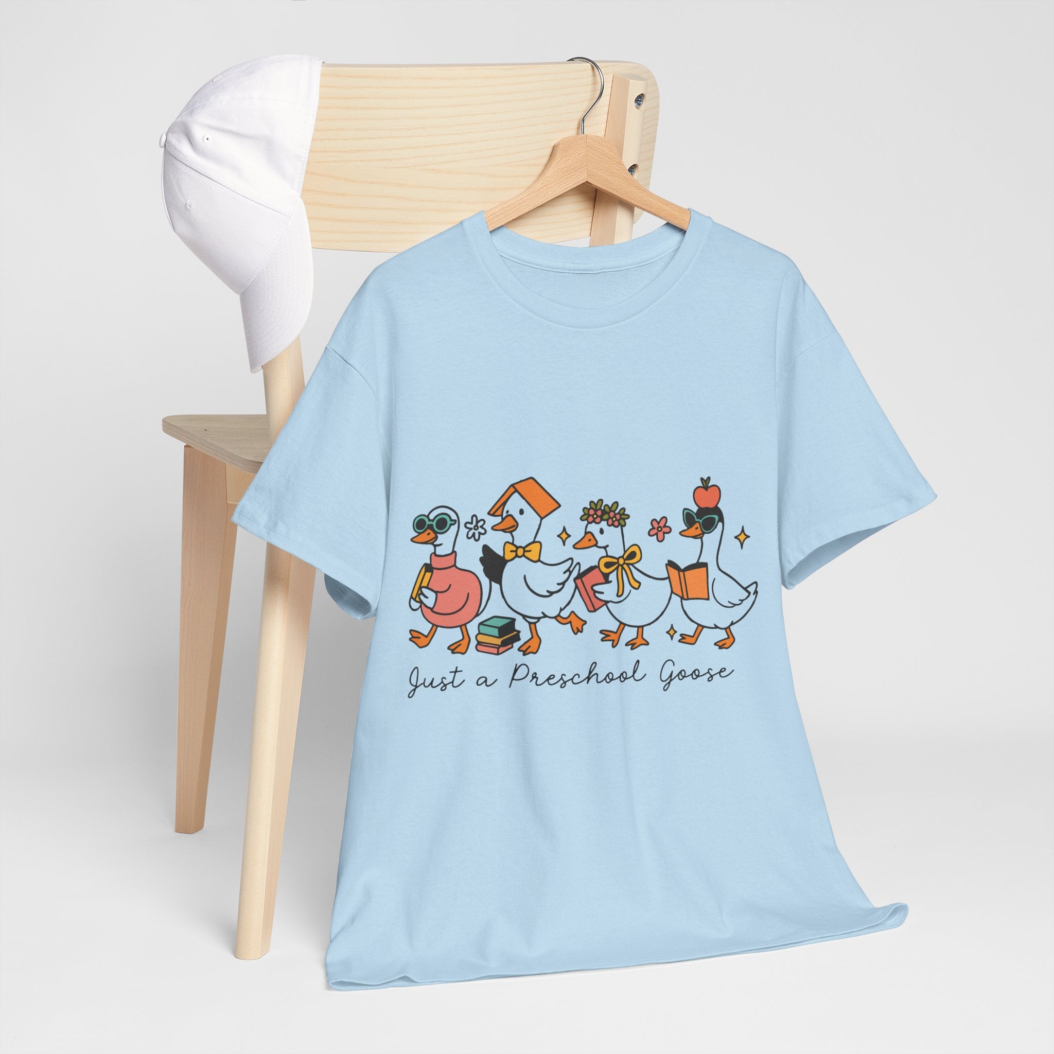 "Just A Preschool Goose" Unisex Cotton Tee