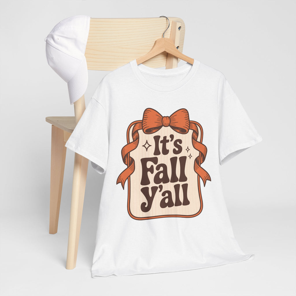 It’s Fall Y’all Autumn Ribbon Unisex Cotton Tee