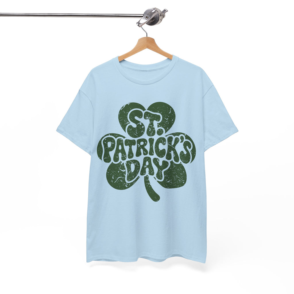 St. Patrick's Day Shamrock Tee — Retro Bubble Lettering Unisex Cotton Tee