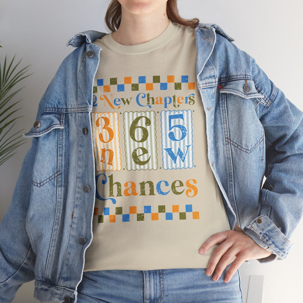 12 New Chapters 365 New Chances Vintage Tee — Fresh Start Inspirational Unisex Cotton Tee