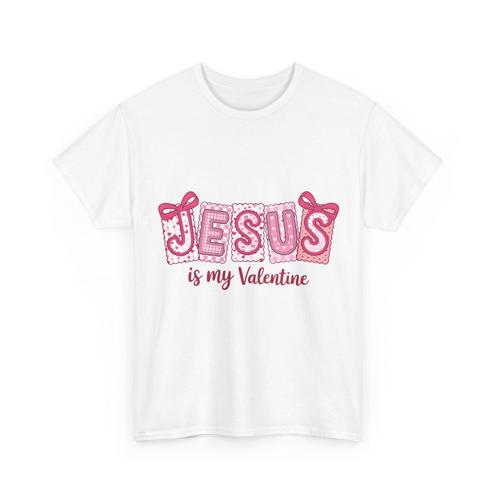 Jesus Is My Valentine T-Shirt — Pink Christian Valentine Unisex Cotton Tee