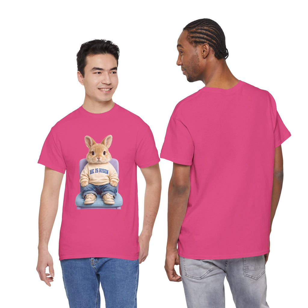 Easter 'He Is Risen' Bunny Unisex Cotton Tee