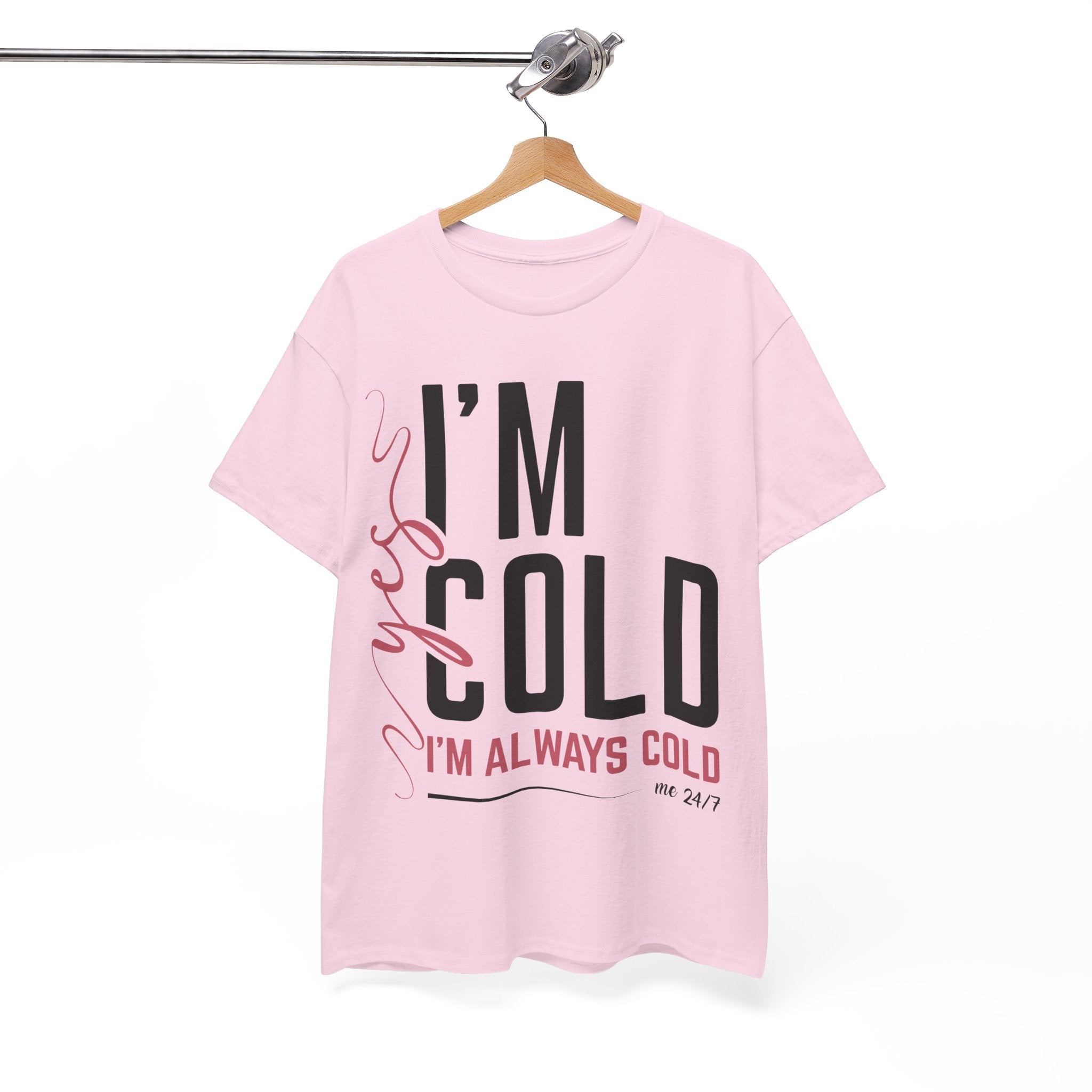 Pink Script Minimalist Unisex Cotton Tee