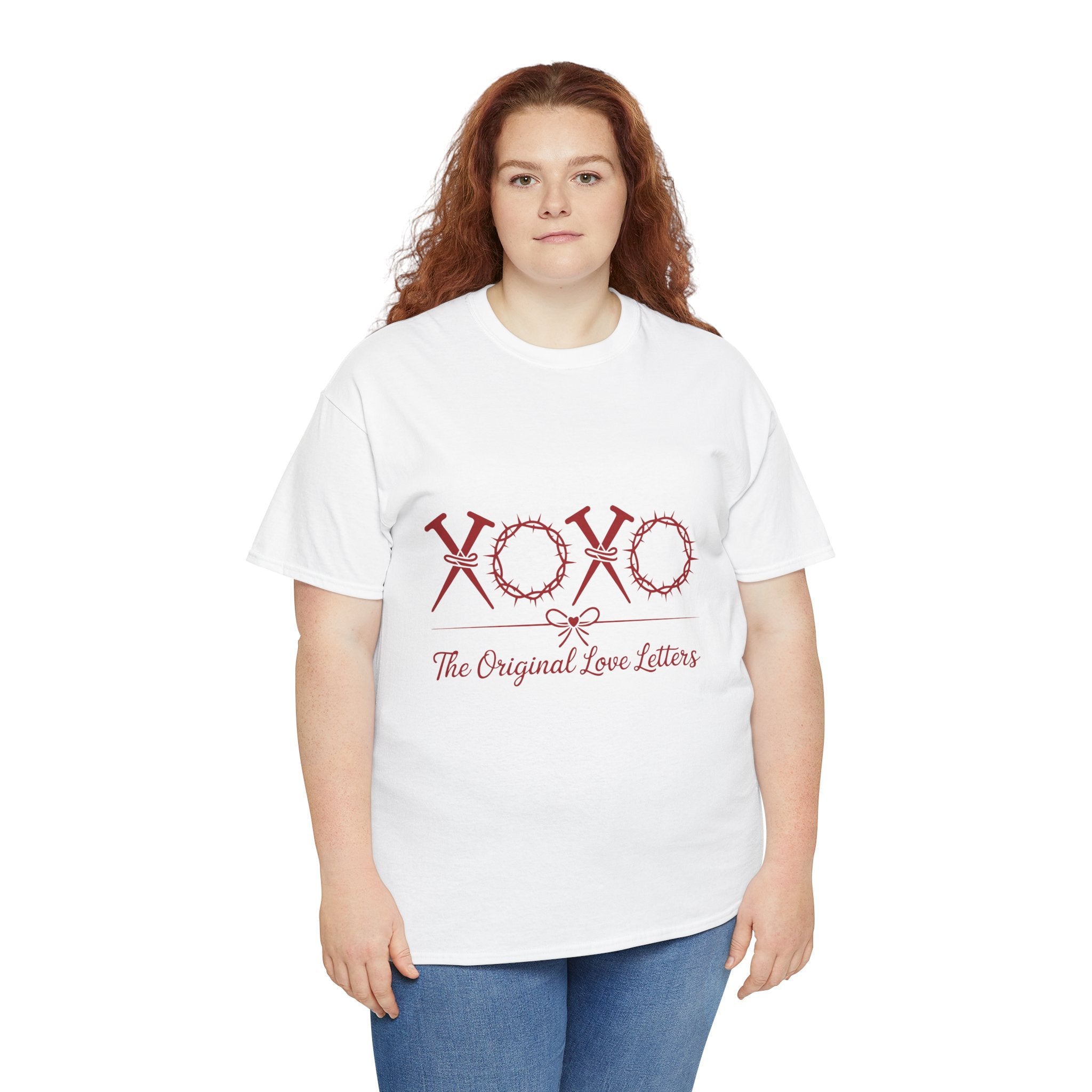 Christian Valentine Tee — “XOXO” Nails & Thorn Crowns, “The Original Love Letters”... Unisex Cotton Tee