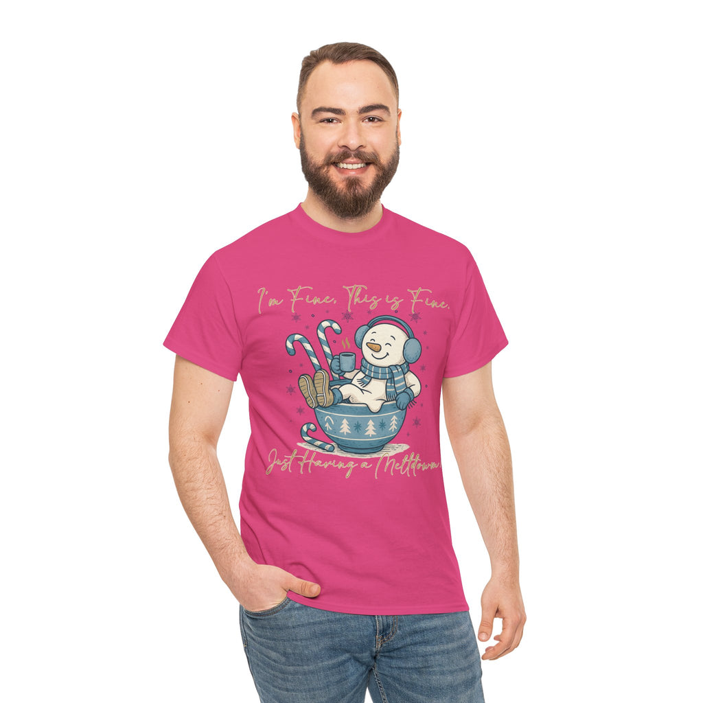 Snowman Hot Cocoa Unisex Cotton Tee