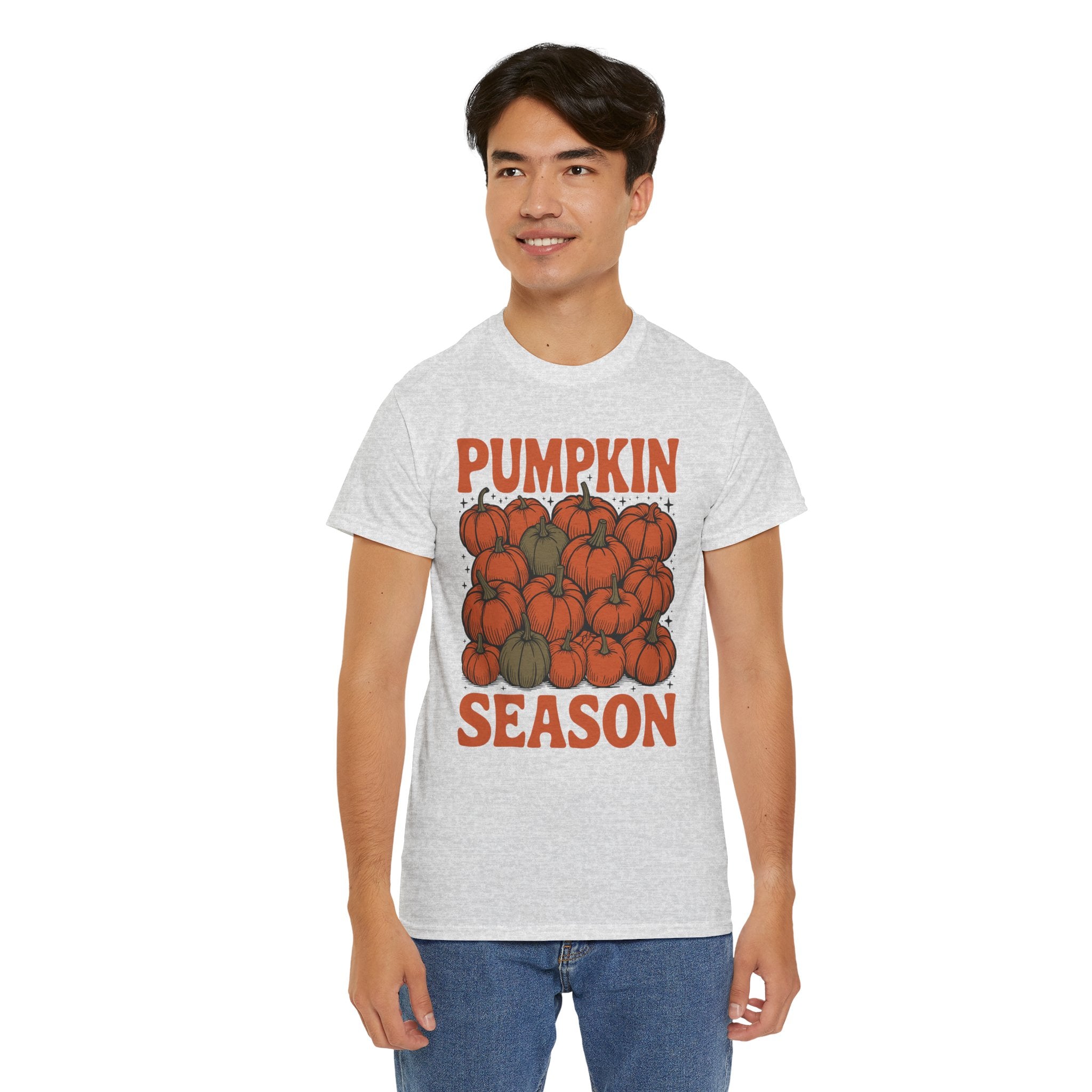 Pumpkin Season Tee — Fall Pumpkin Pile Unisex Cotton Tee