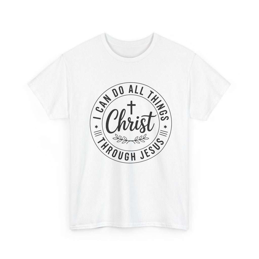 I can do All Things Through Christ Unisex Heavy Cotton Tee
