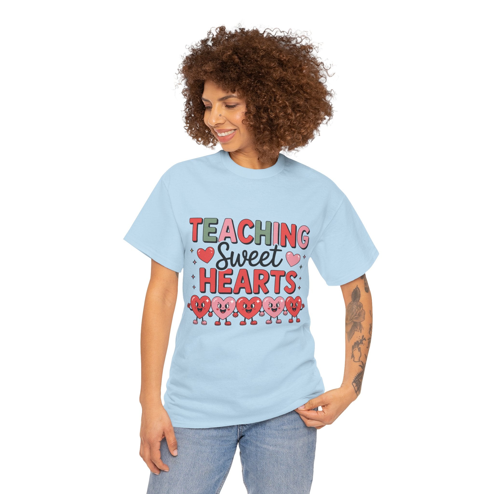 Teaching Sweet Hearts Valentine Teacher Unisex Cotton T-Shirt