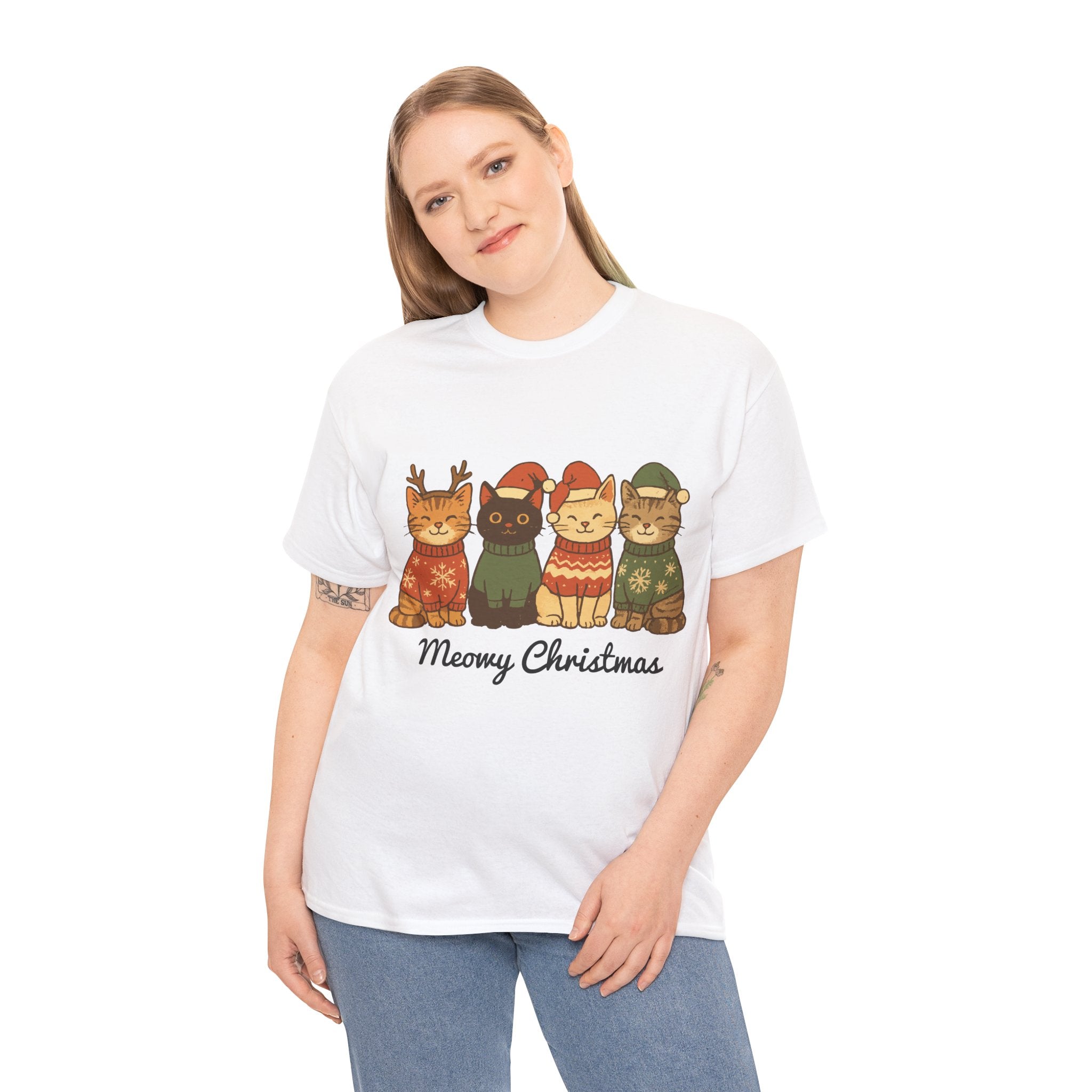 Christmas Cats Unisex Cotton Tee