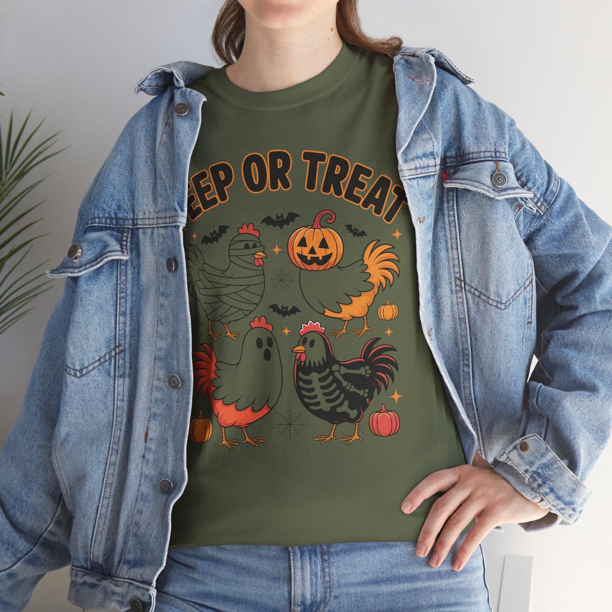 Peep or Treat Halloween Unisex Cotton Tee