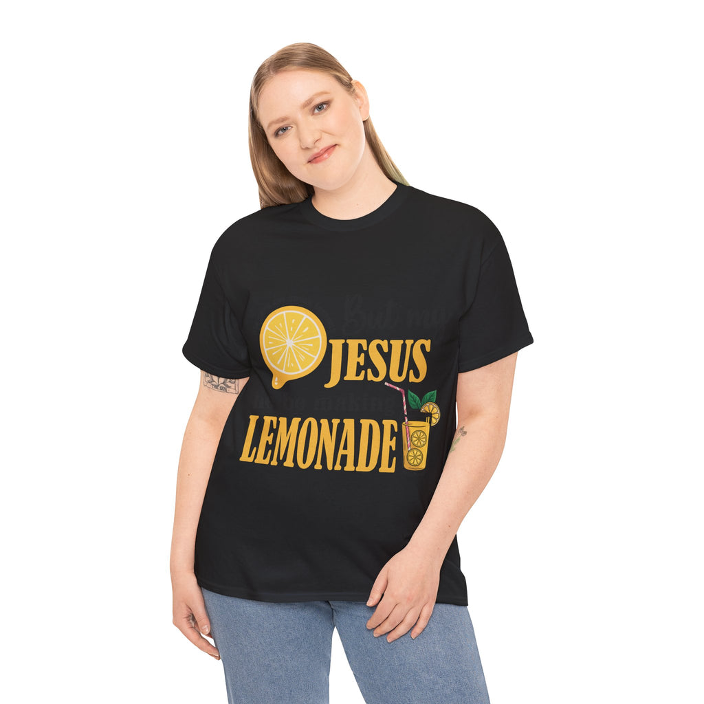 Jesus Lemonade Tee — Lemon Slice & Glass Graphic Christian Unisex Cotton T-Shirt