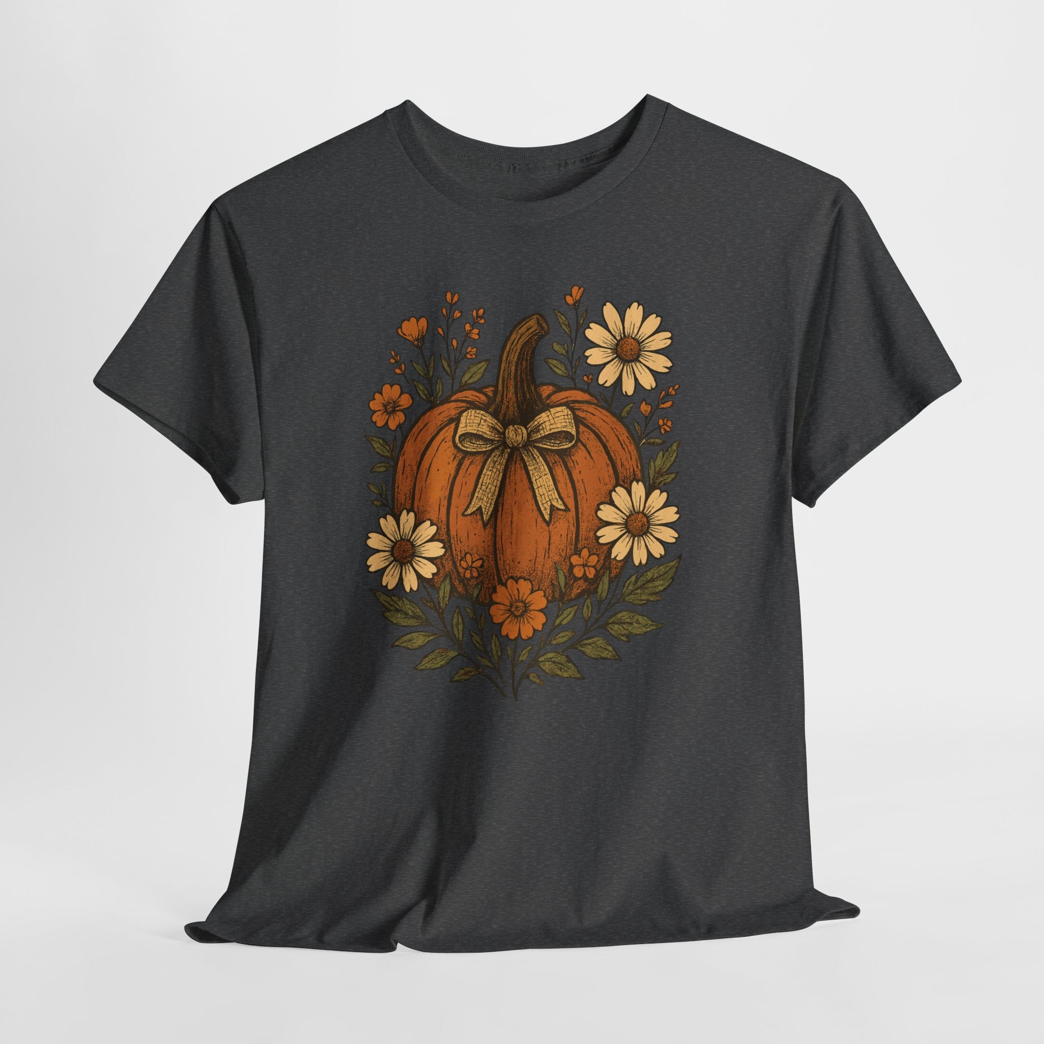 Pumpkin Daisy Unisex Cotton Tee