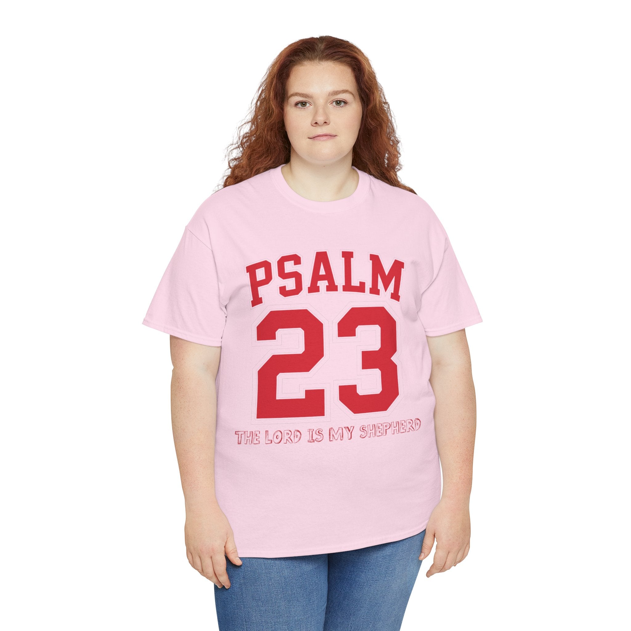 Psalm 23 Varsity T-Shirt — “The Lord Is My Shepherd” Unisex Cotton Tee