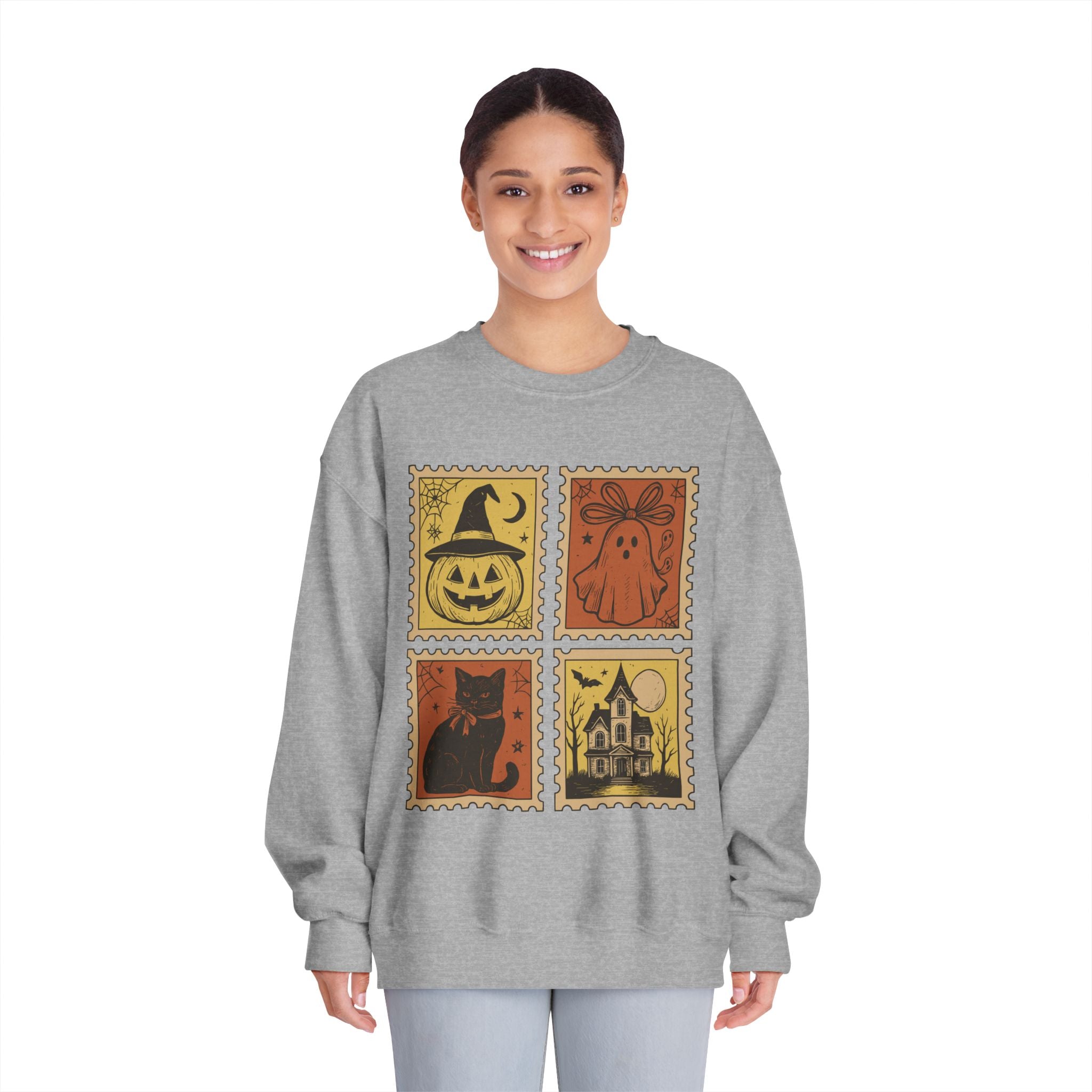 Halloween Vintage Stamp Sweatshirt-Unisex