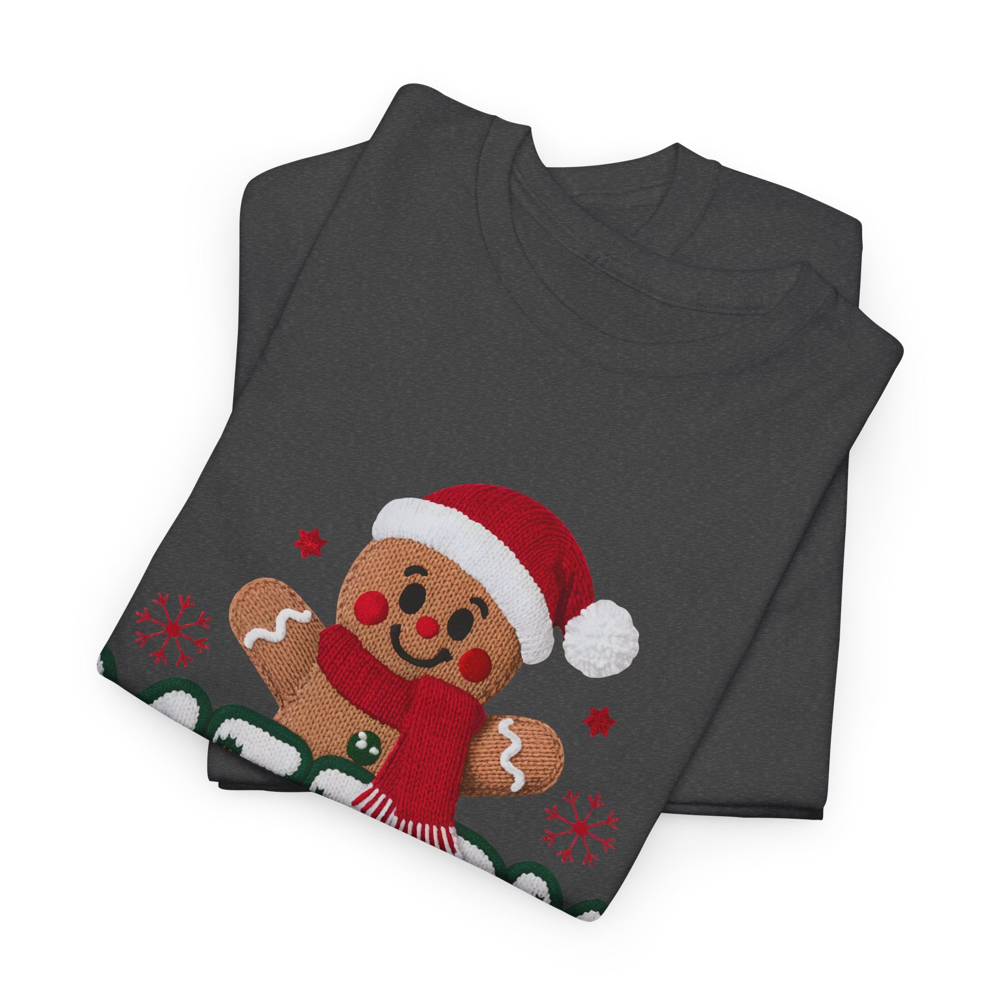 Gingerbread Santa 'Merry Christmas' Unisex Cotton Tee T-Shirt