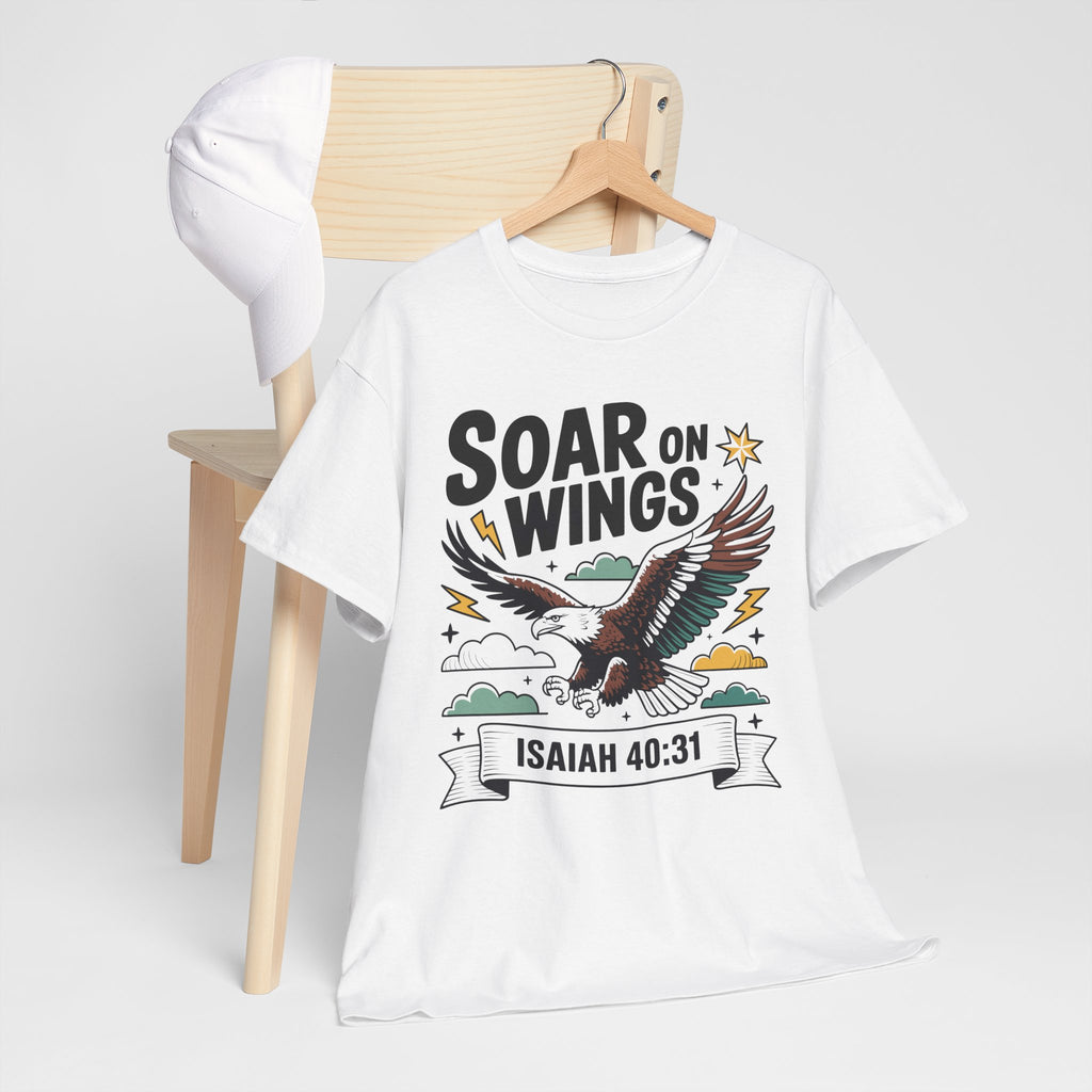 Isaiah 40:31 "Soar on Wings" Eagle Unisex Cotton T-Shirt