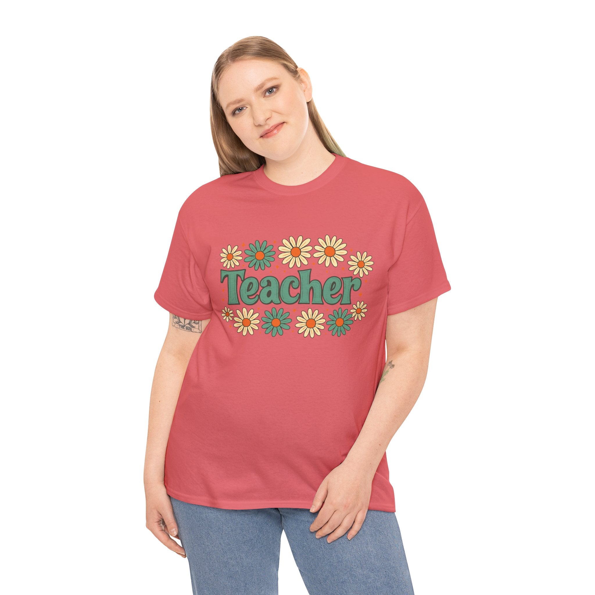 Floral Teacher Tee - Perfect Gift for Educators