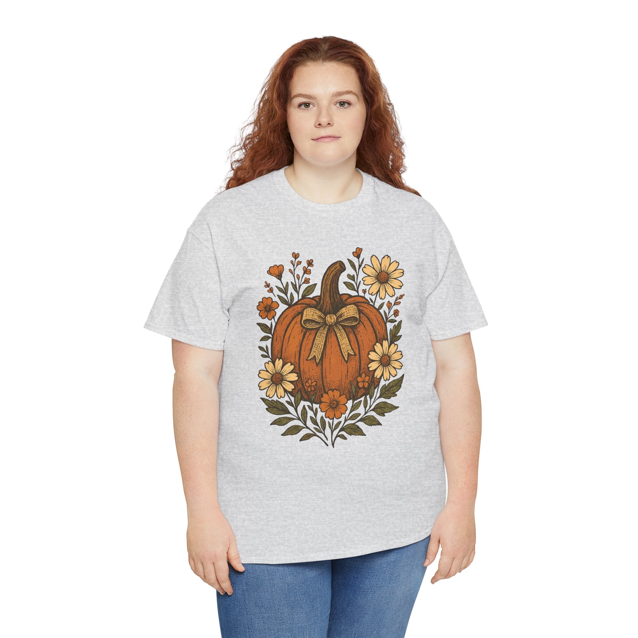 Pumpkin Daisy Unisex Cotton Tee