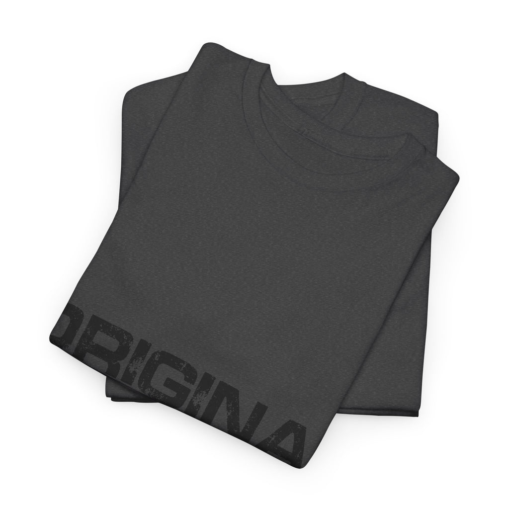 STAY SILENT Minimalist Tee — Vertical Text Black Unisex Cotton Tee