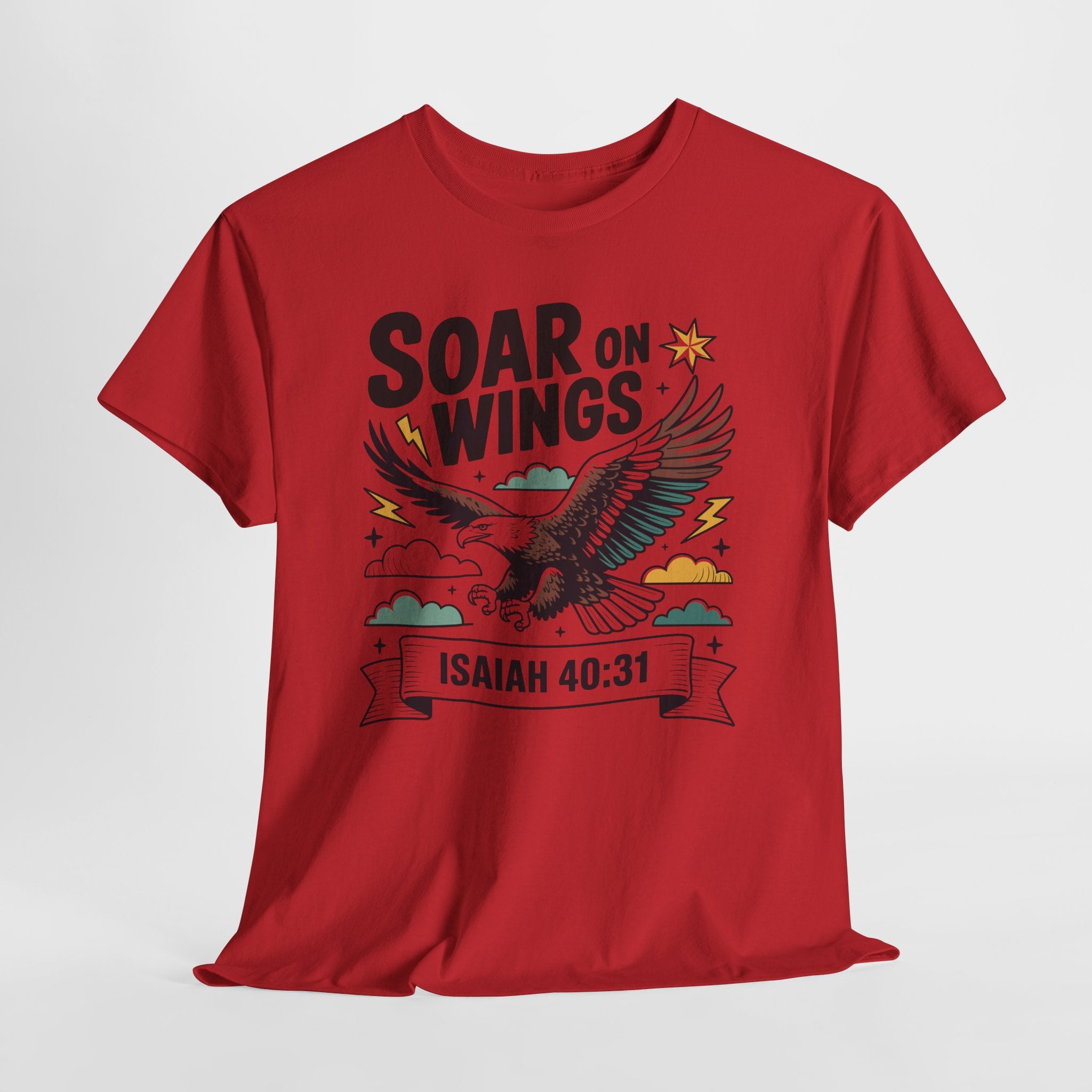 Isaiah 40:31 "Soar on Wings" Eagle Unisex Cotton T-Shirt